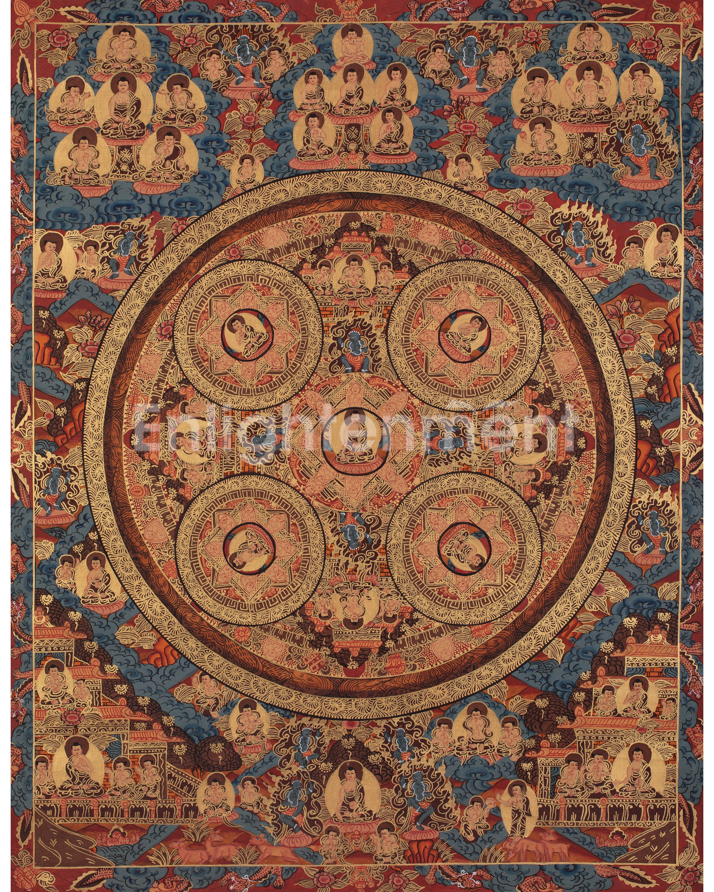 Buddha Mandala Tibetan Artwork