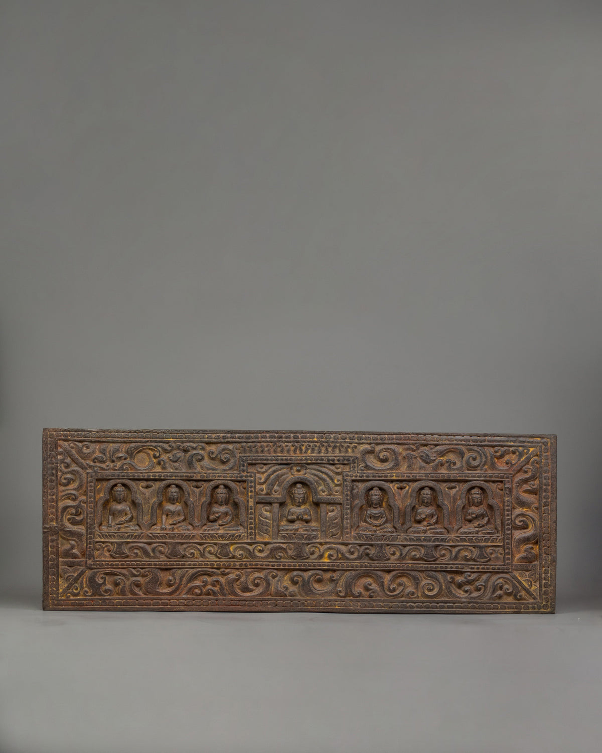 Buddhist Deity Wooden Wall Hanging