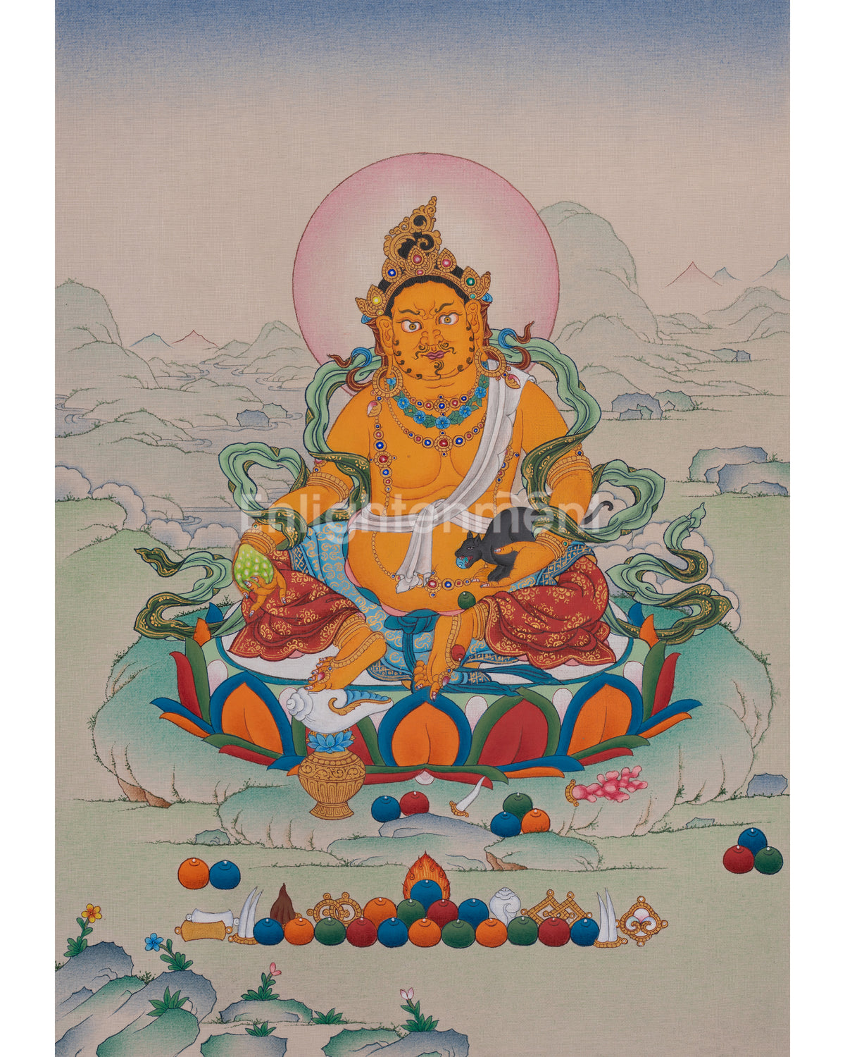 Buddhist Dzambhala Thangka