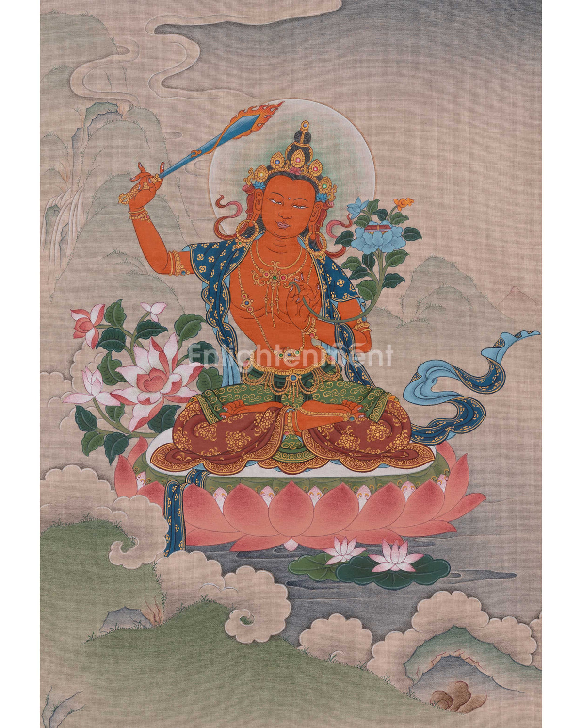 Buddhist Manjushri Meditation Art