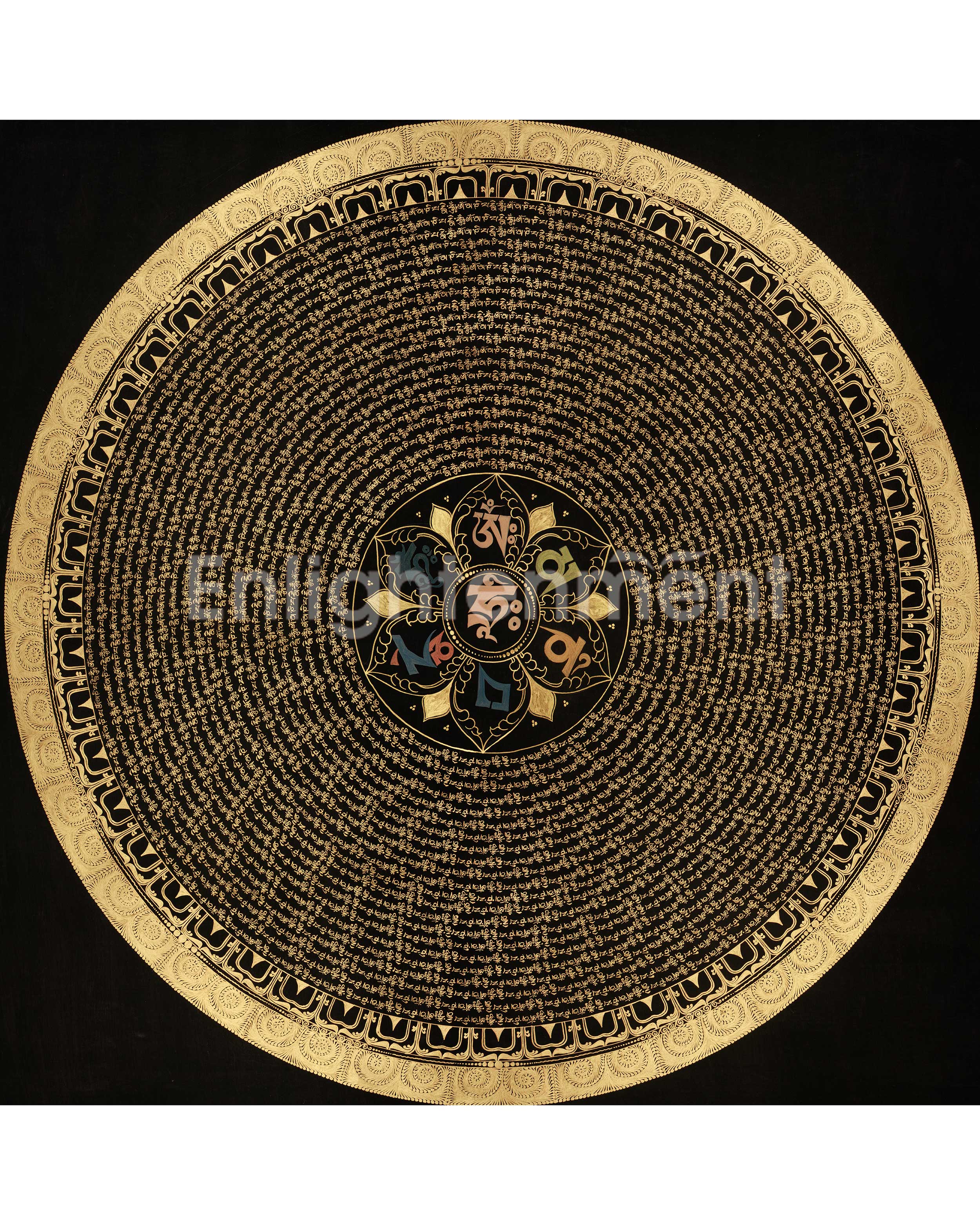 Buddhist Mantra Mandala Artwork
