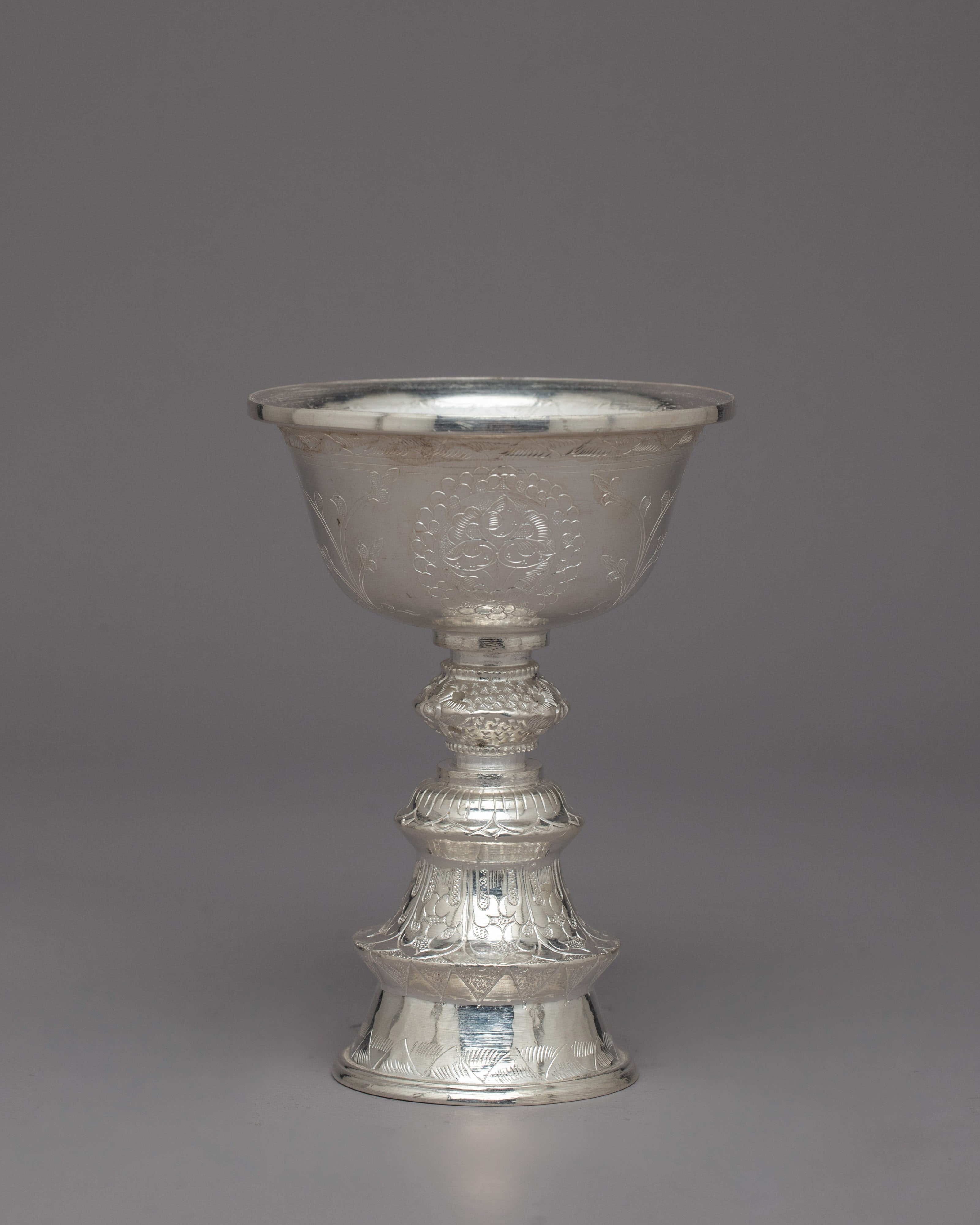 Silver Tibetan Butter Lamp
