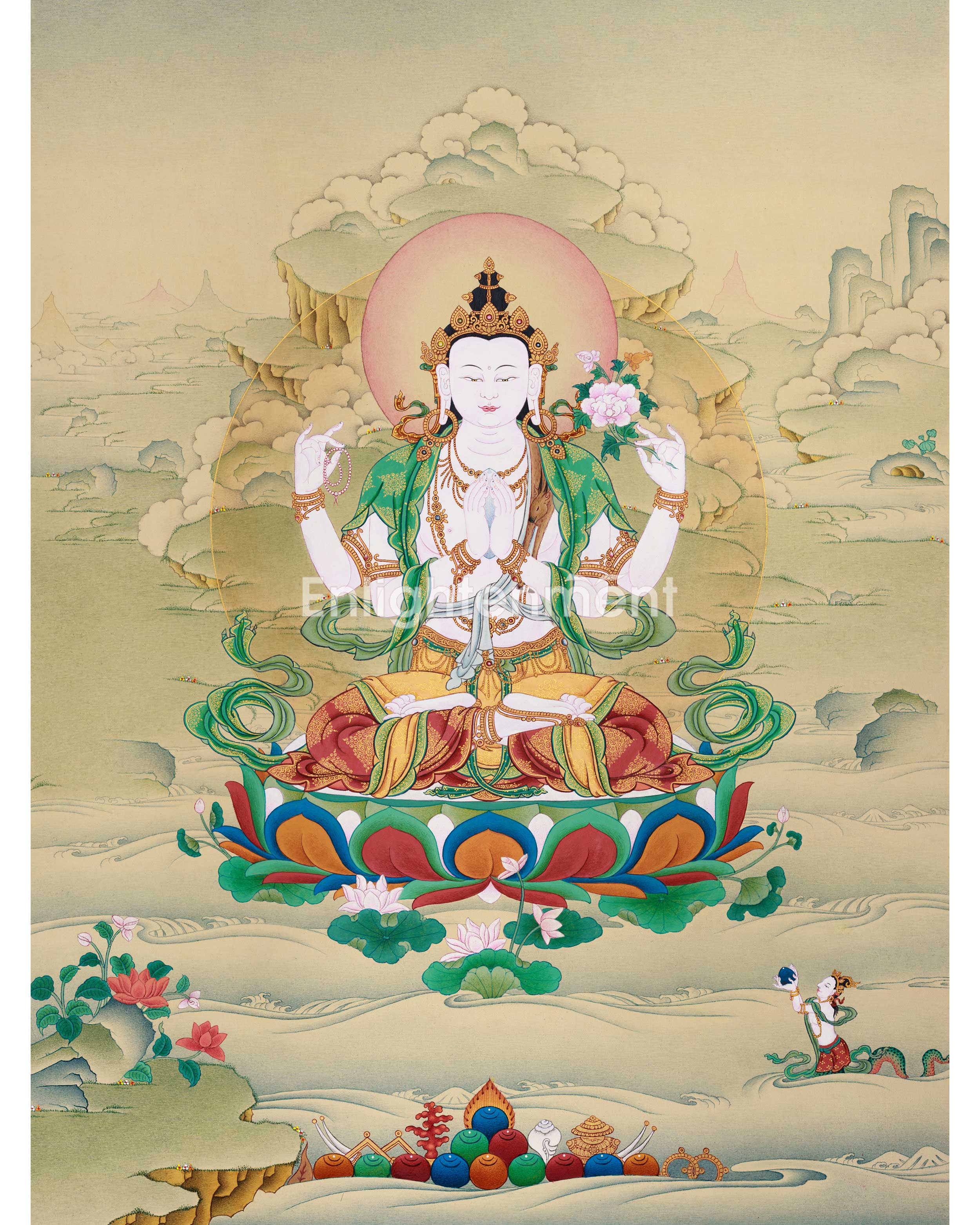 Bodhisattva Chenrezig Thangka