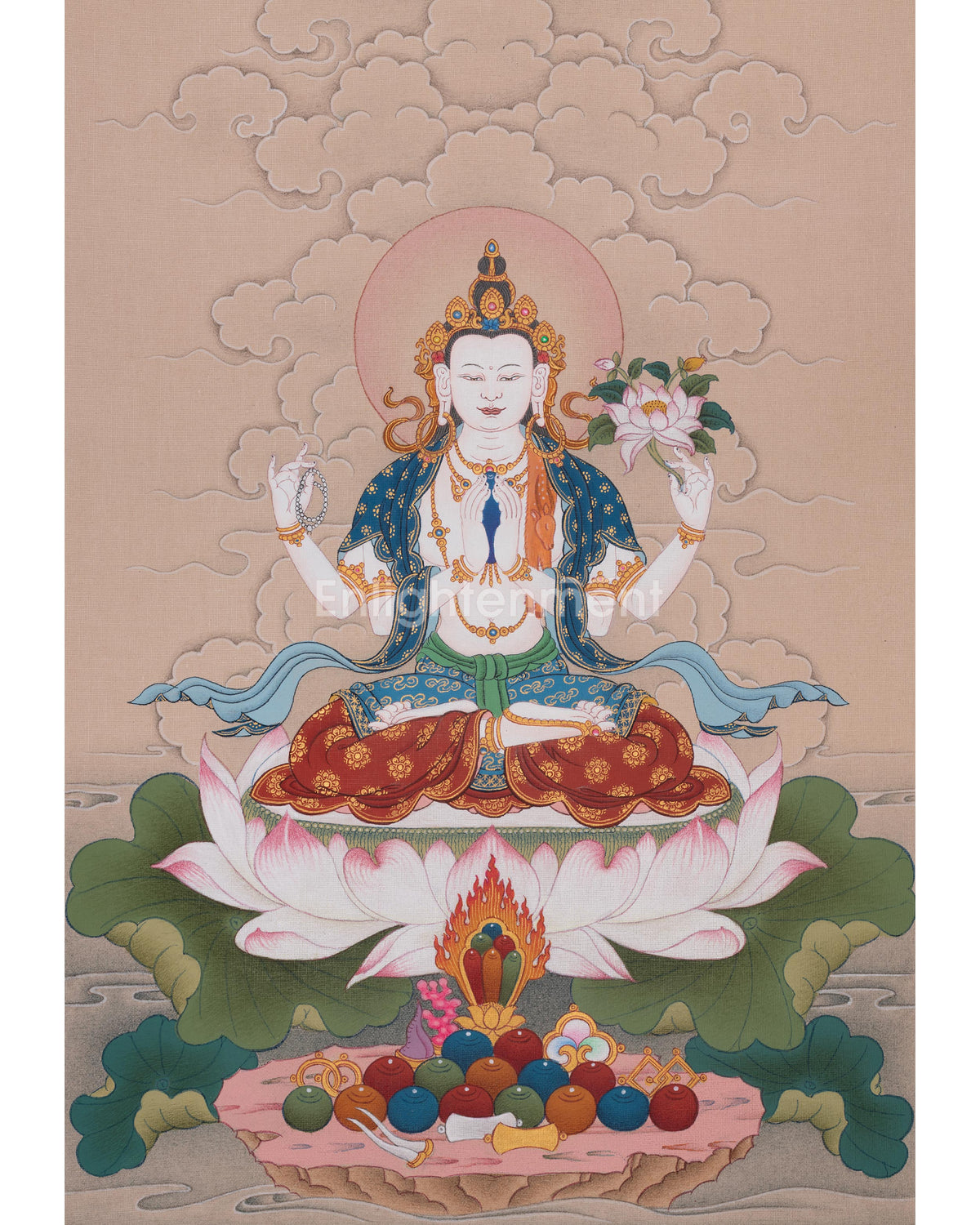 Chenrezig Manifestation of Compassion Thangka