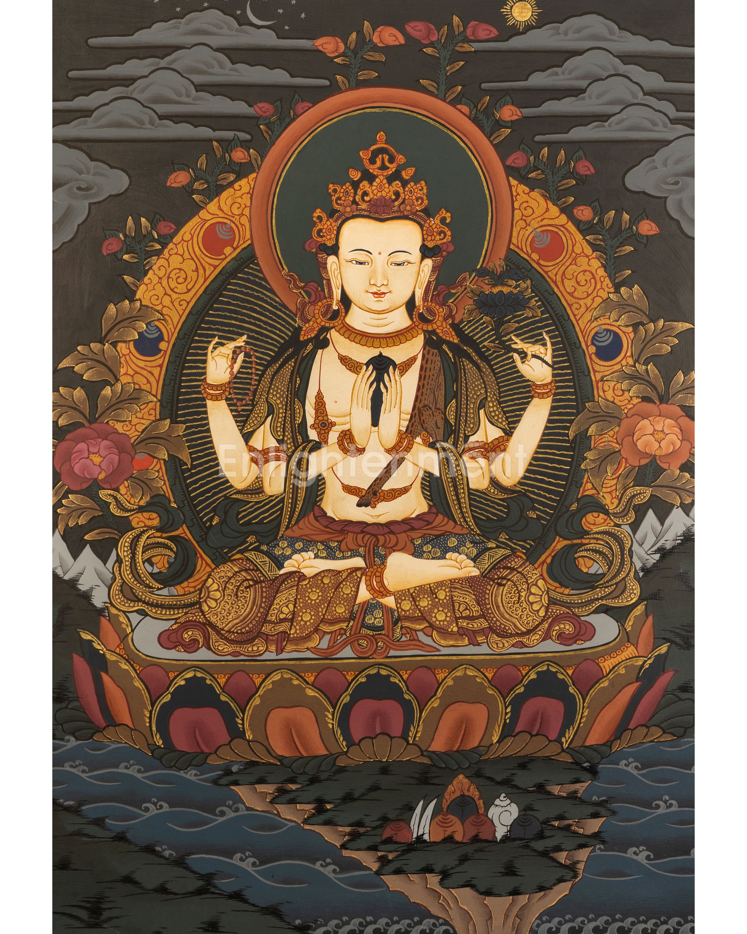 Chenrezig Thangka Painting