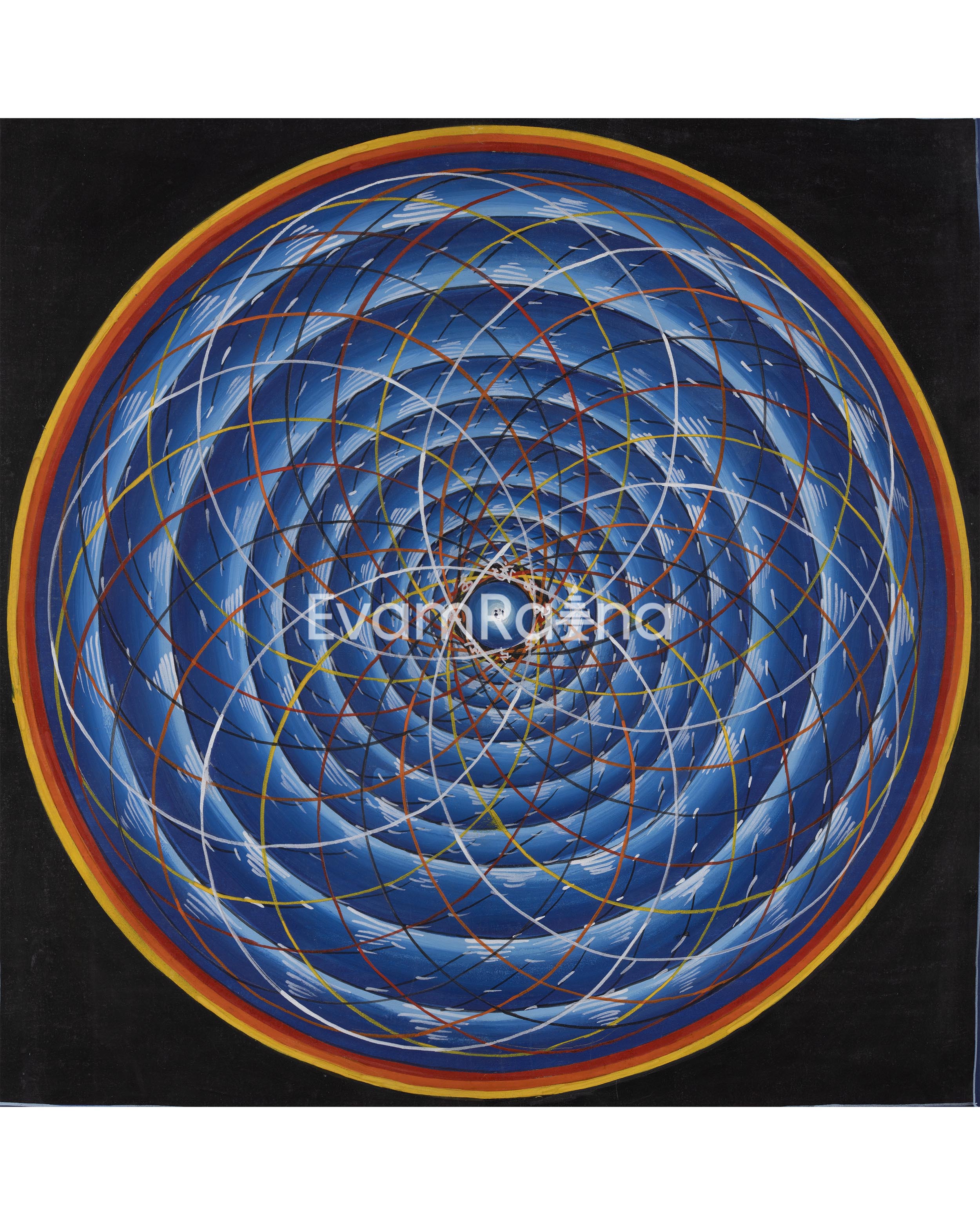 Hand-Painted Cosmic Mandala | Sacred Geometry Art