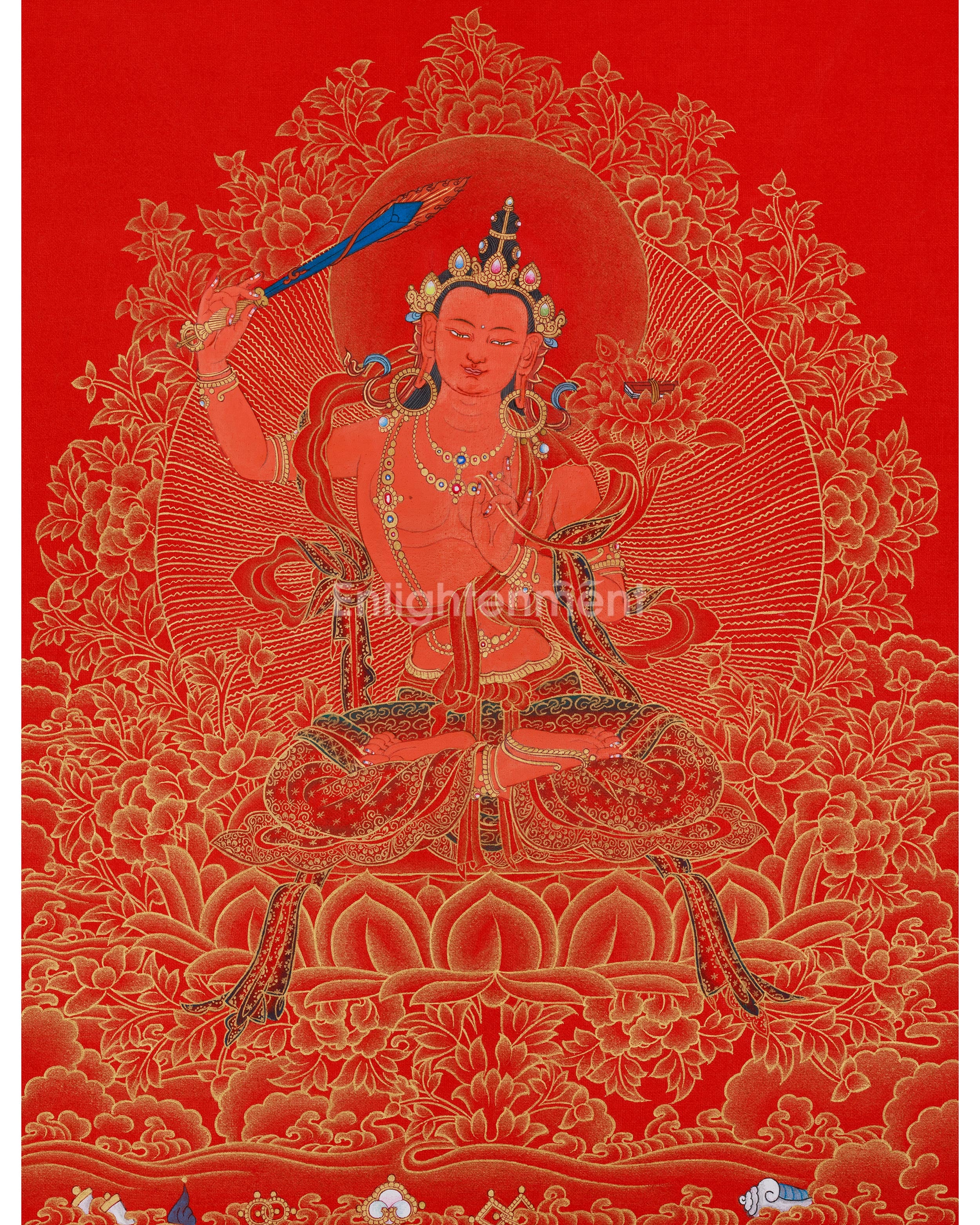 Divine Thangka of Manjushri