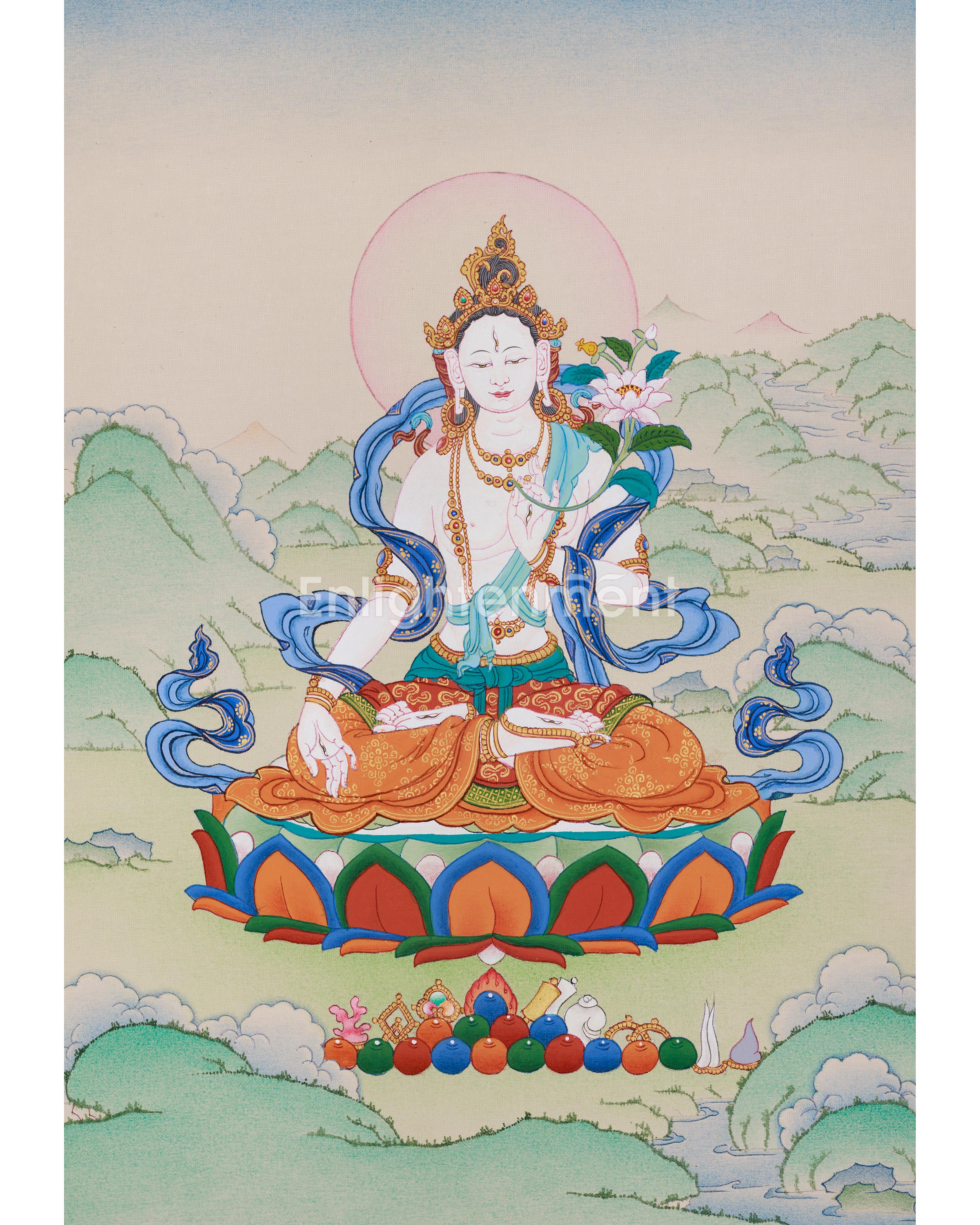 Divine White Tara Thangka