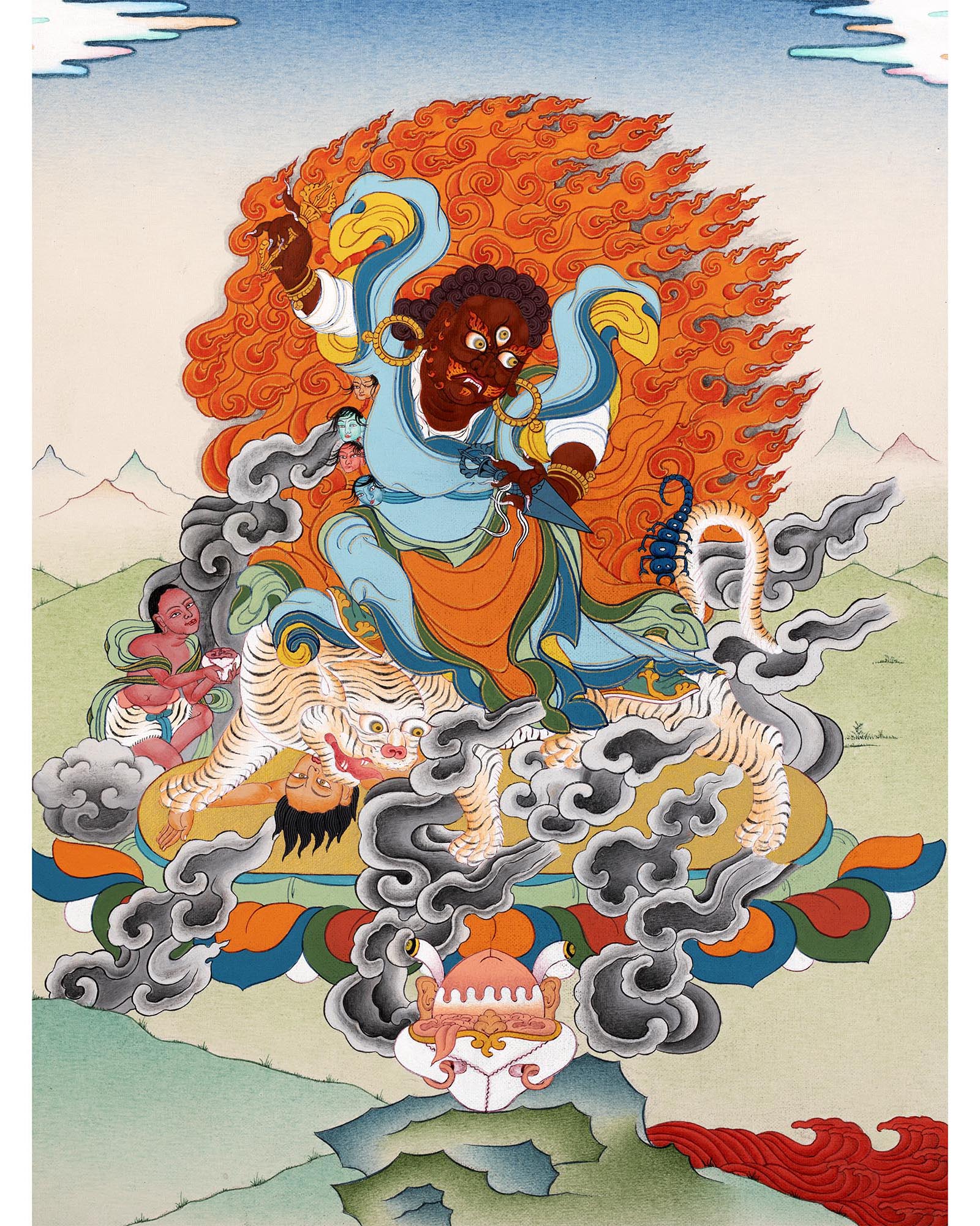 Dorje Drollo Thangka | Tibetan Thangka Painting | Buddhist Art