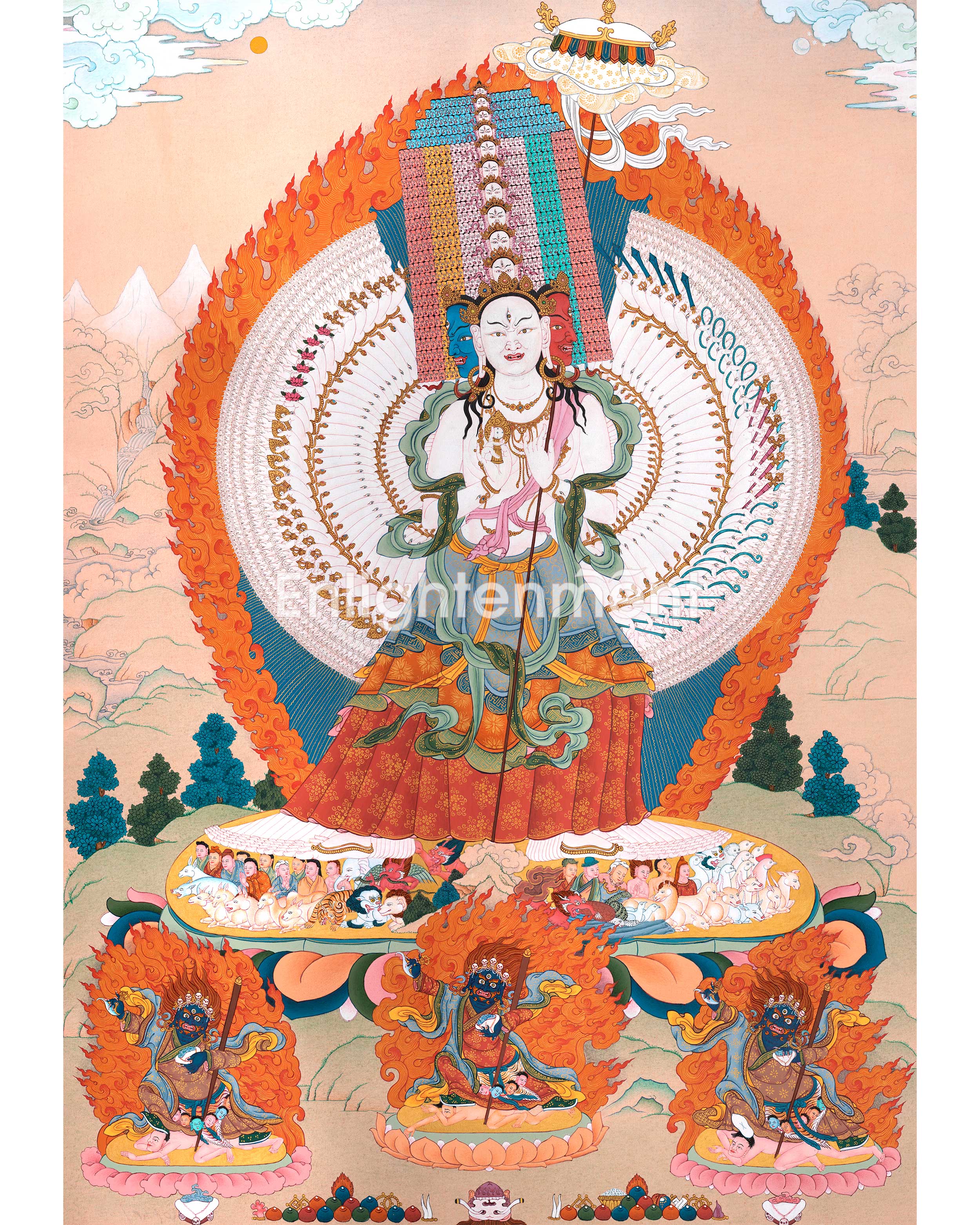 Mother Sitatapatra Thangka: Protector Dakini