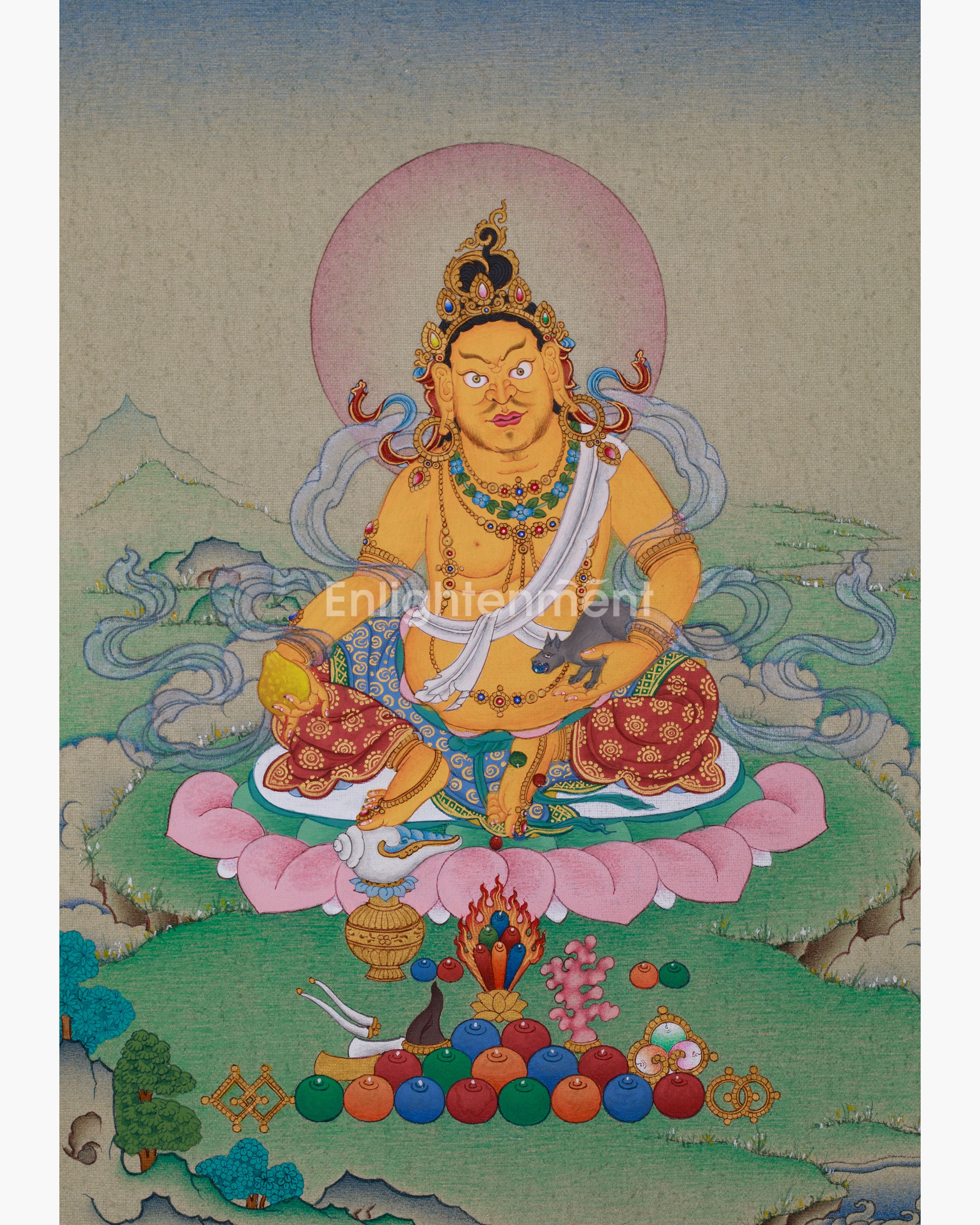 Dzambala Thangka, Guardian of Prosperity
