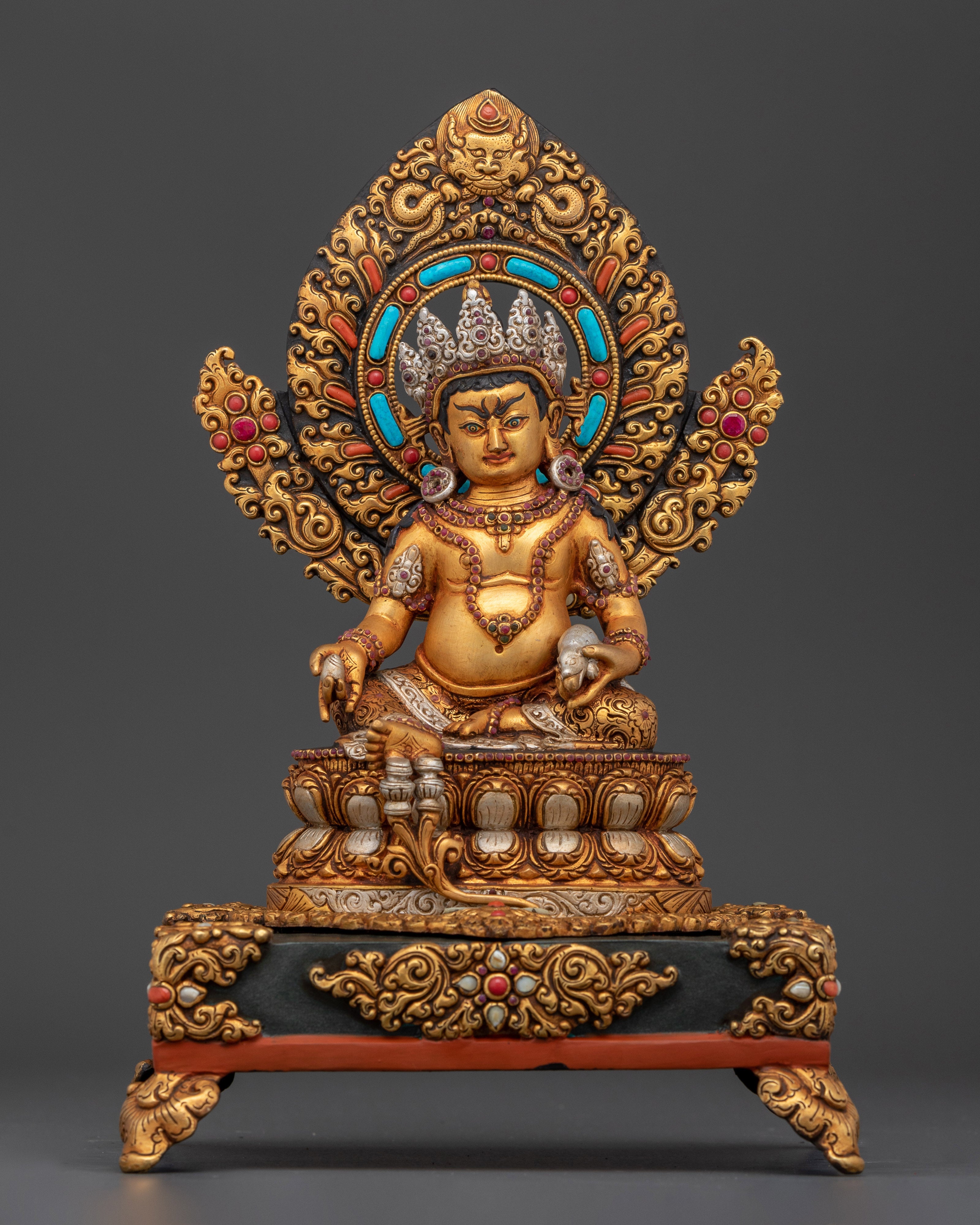 The Deity of Wealth and Prosperity | Yellow Dzambhala Exquisite Statue