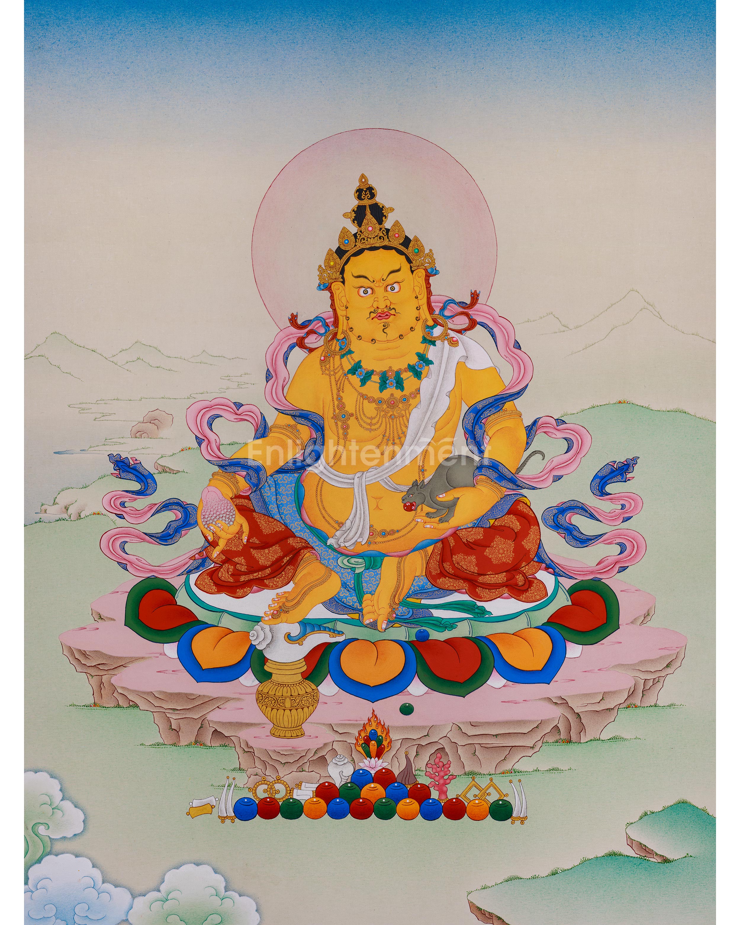 Jambala Thangka | Wealth Deity of Vajrayana