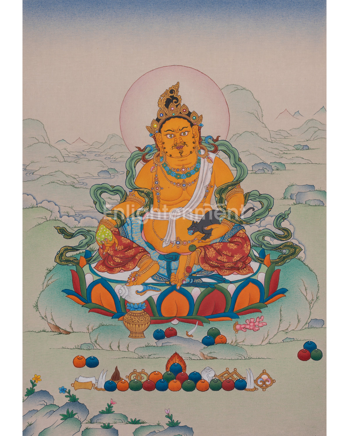 Dzambhala Lord of Prosperity Thangka