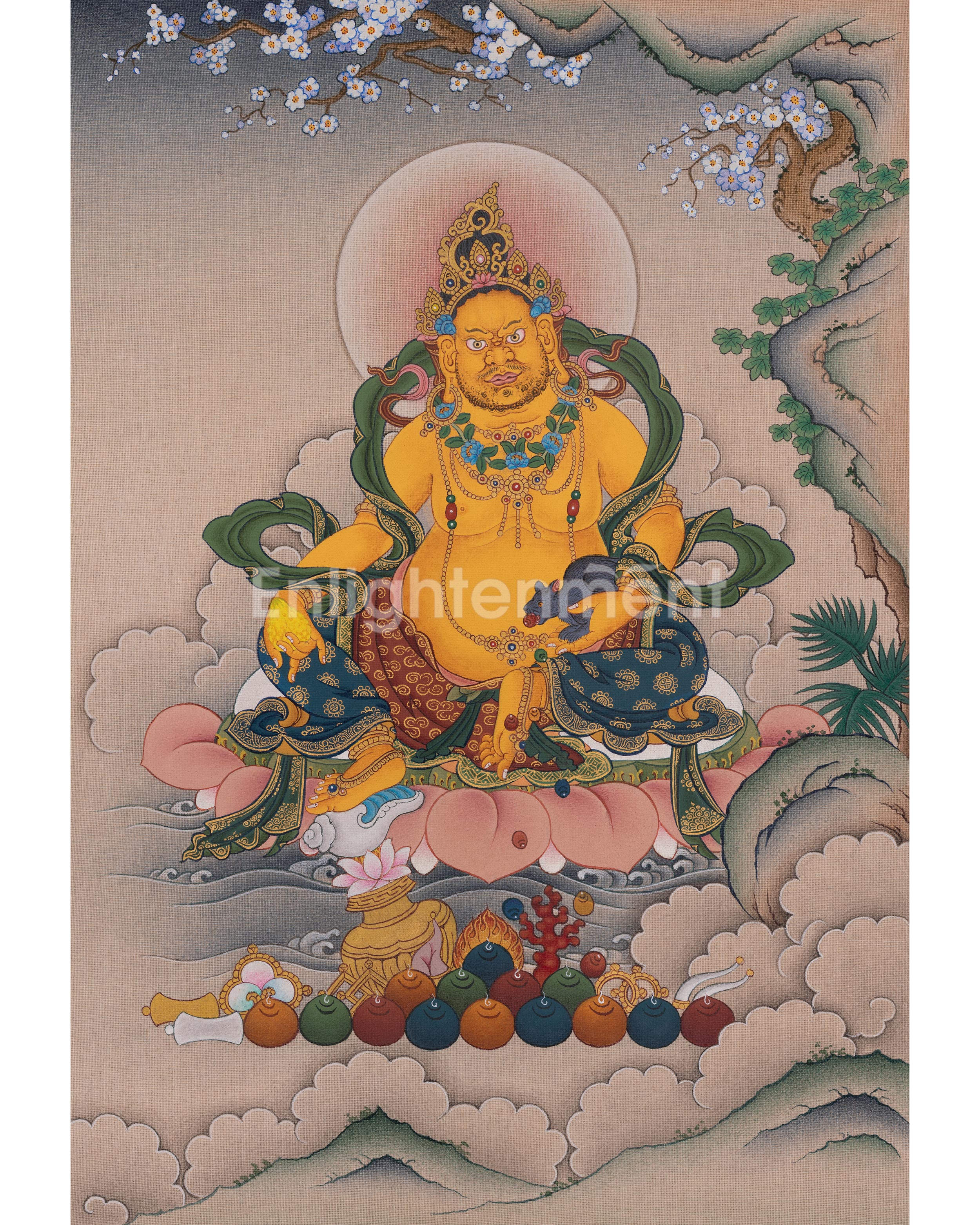 Dzambhala Meditation Thangka