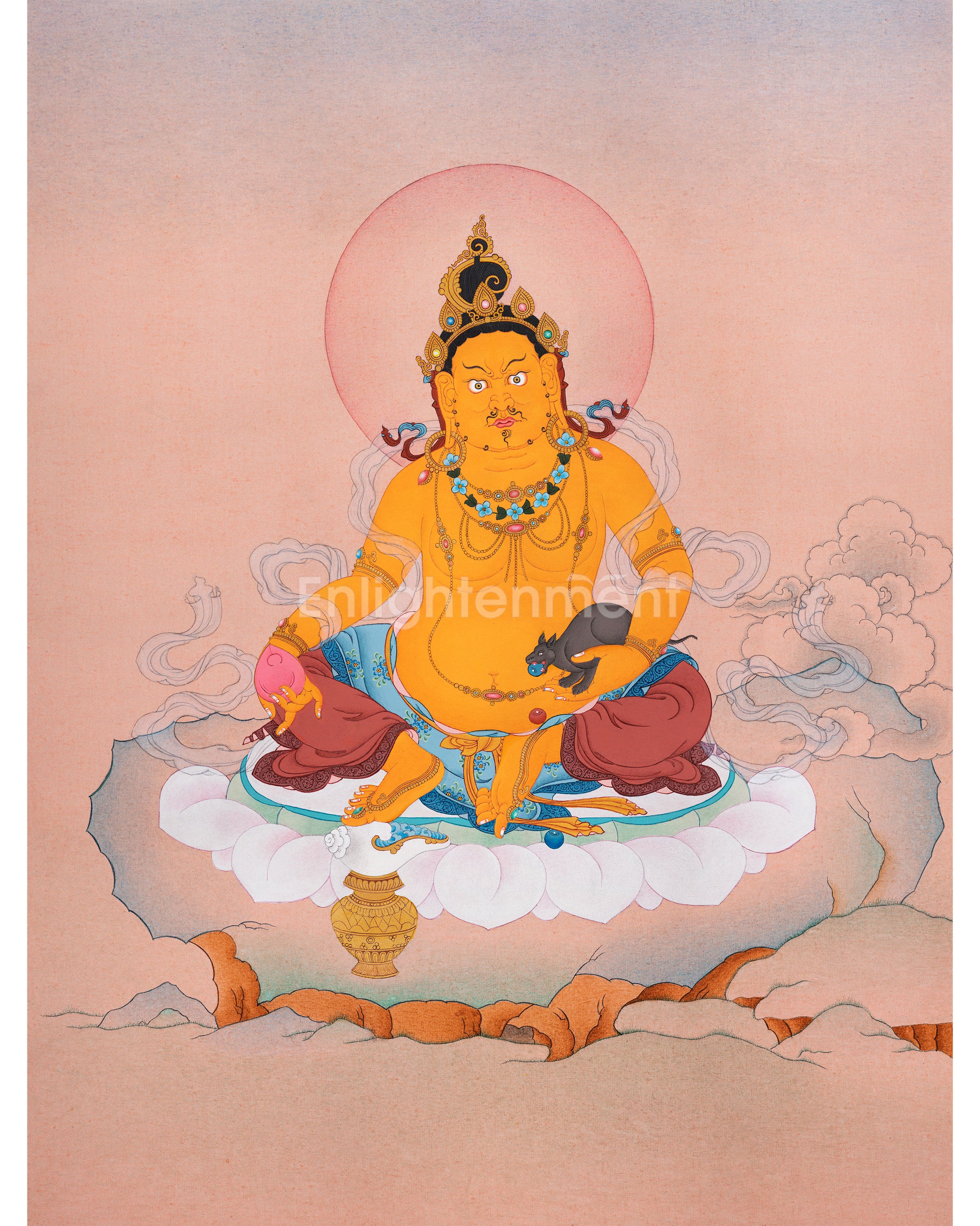 Prosperity God Jambala Thangka