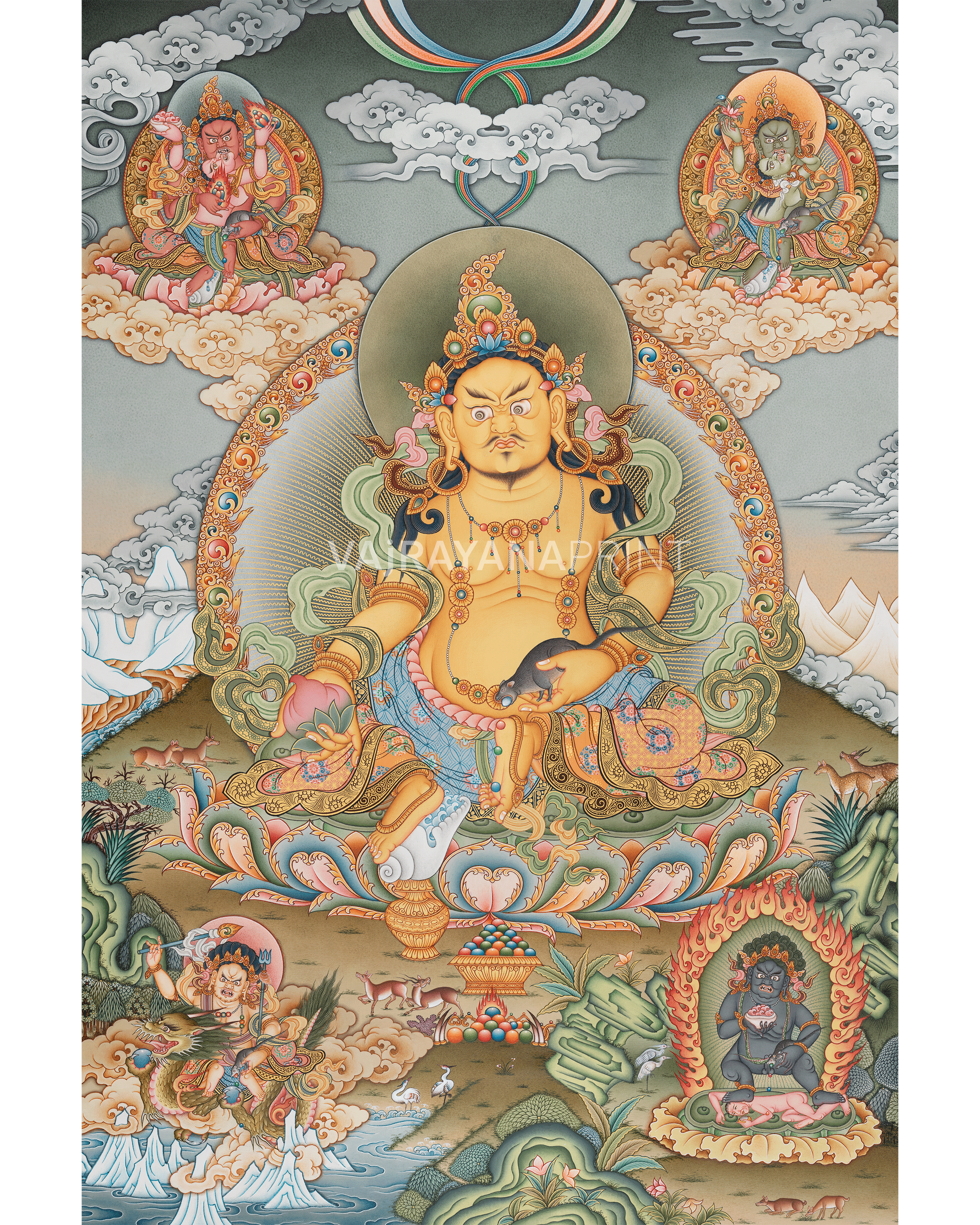 Dzambhala Thangka Print