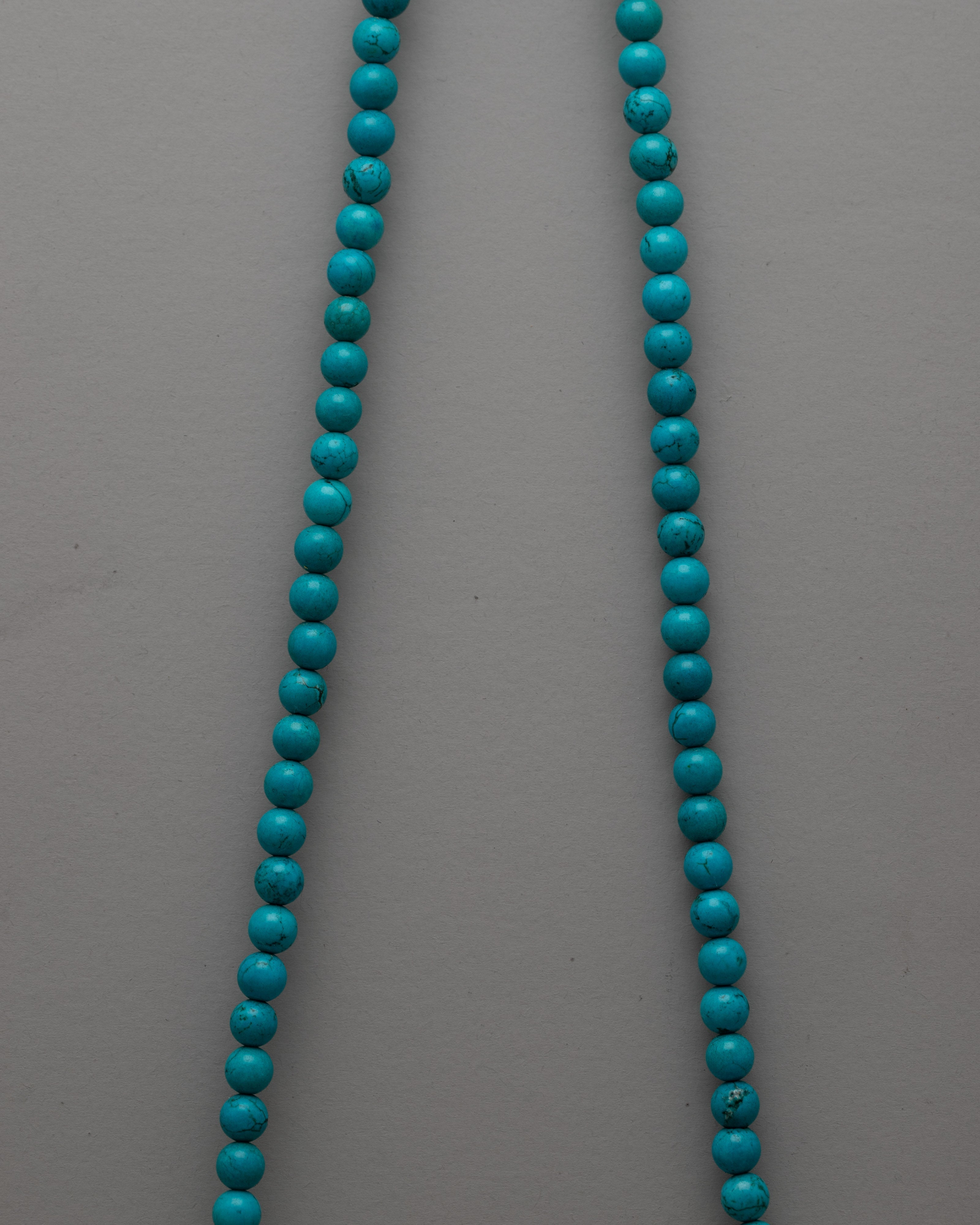 Long Beaded Turquoise Necklace | Embrace Bohemian Elegance and Natural Beauty