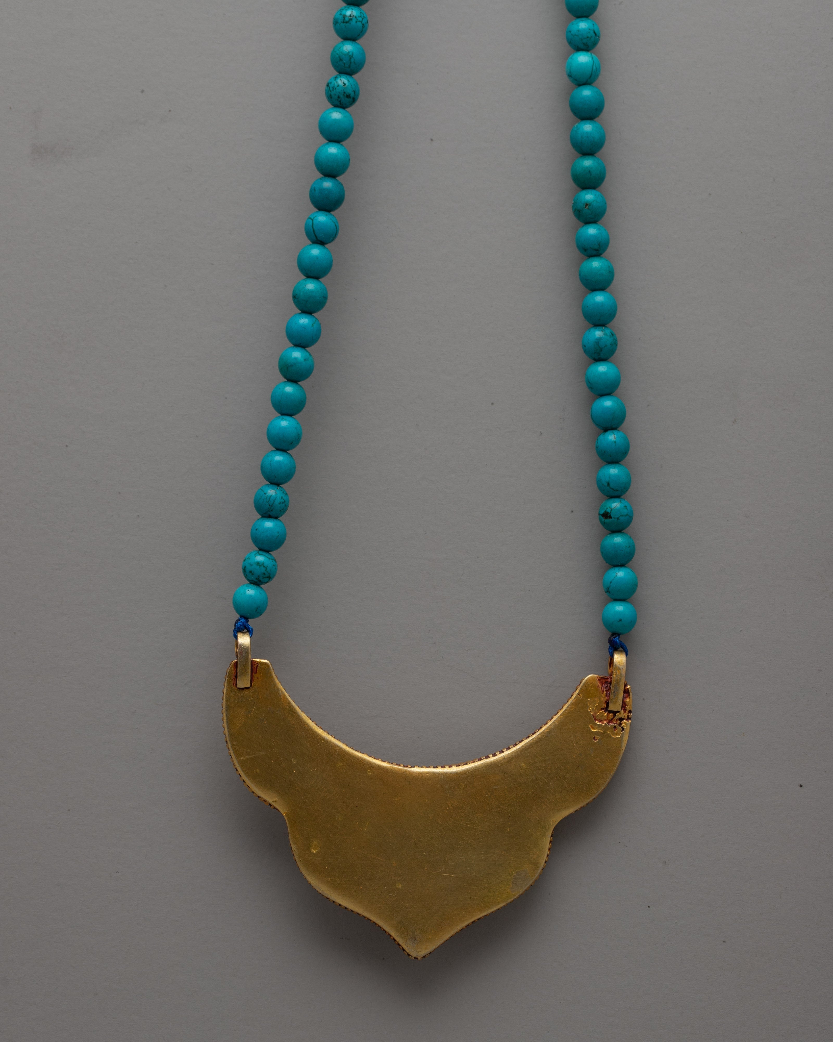 Long Beaded Turquoise Necklace | Embrace Bohemian Elegance and Natural Beauty