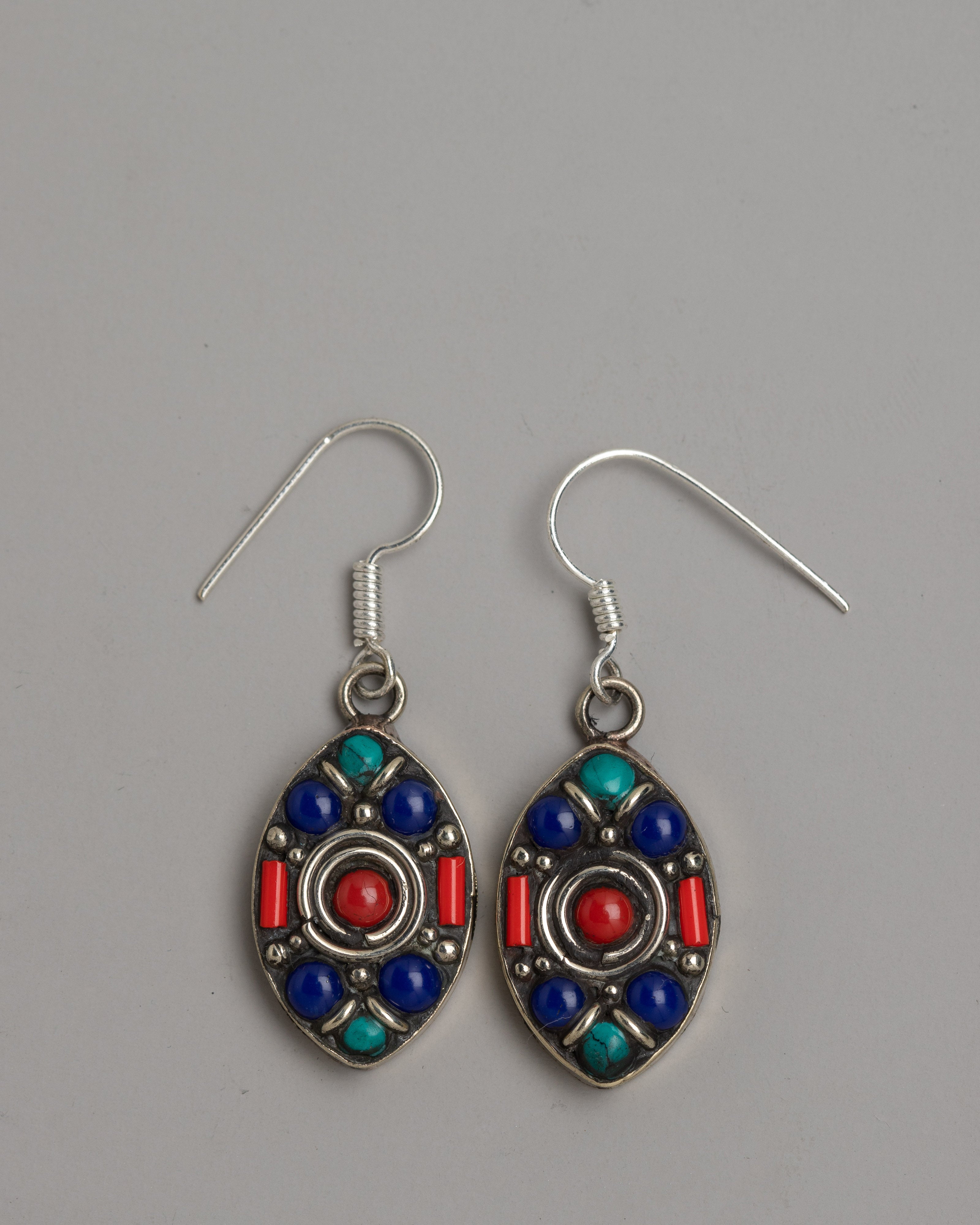 gemstone dangle earrings