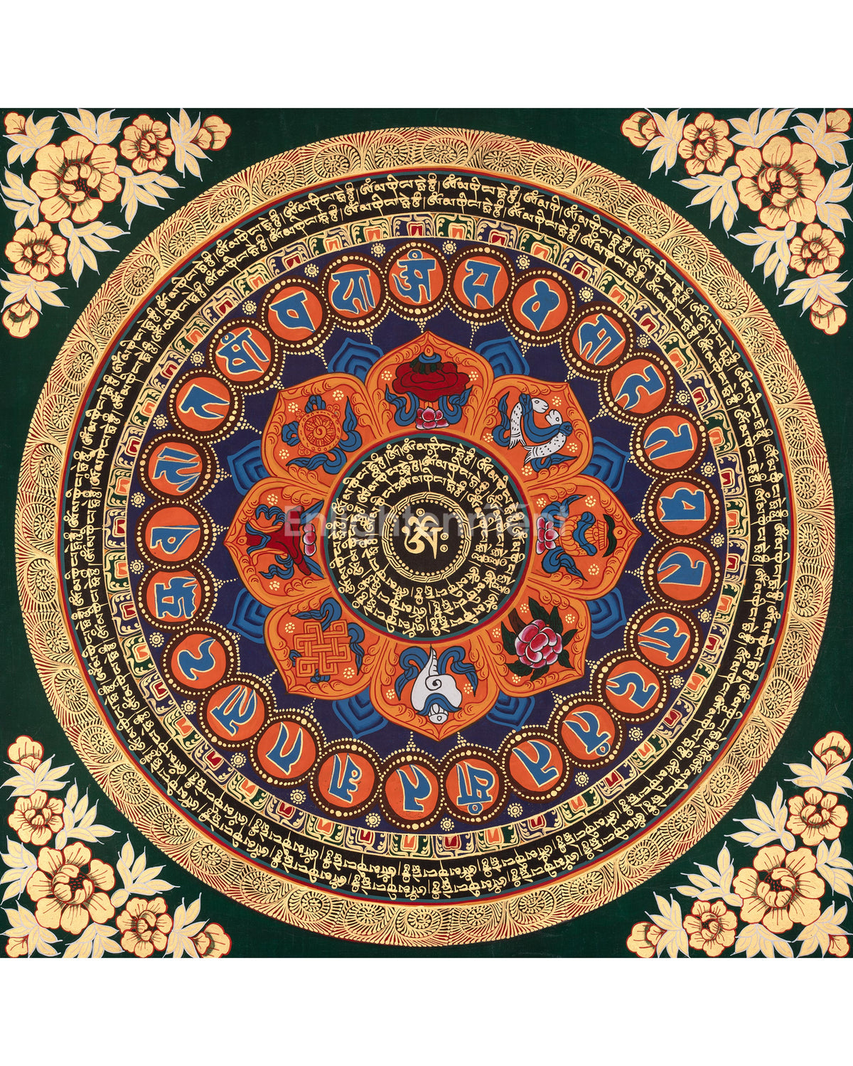 Eight Auspicious Symbols Mantra Mandala