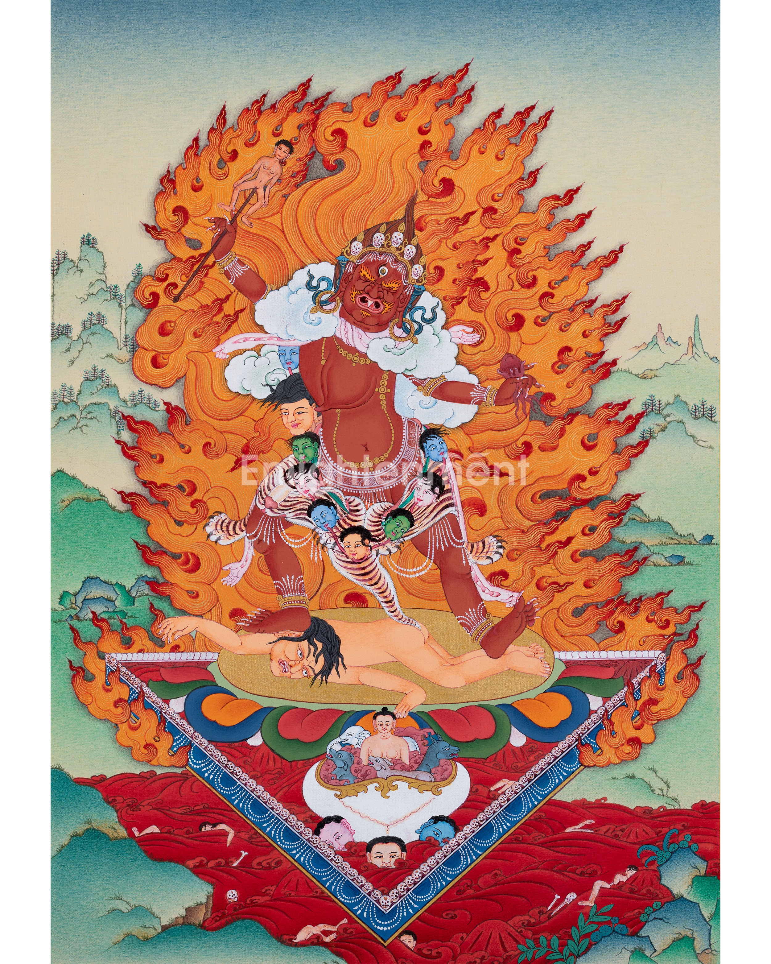 Wrathful Tara: Ekajati Thangka