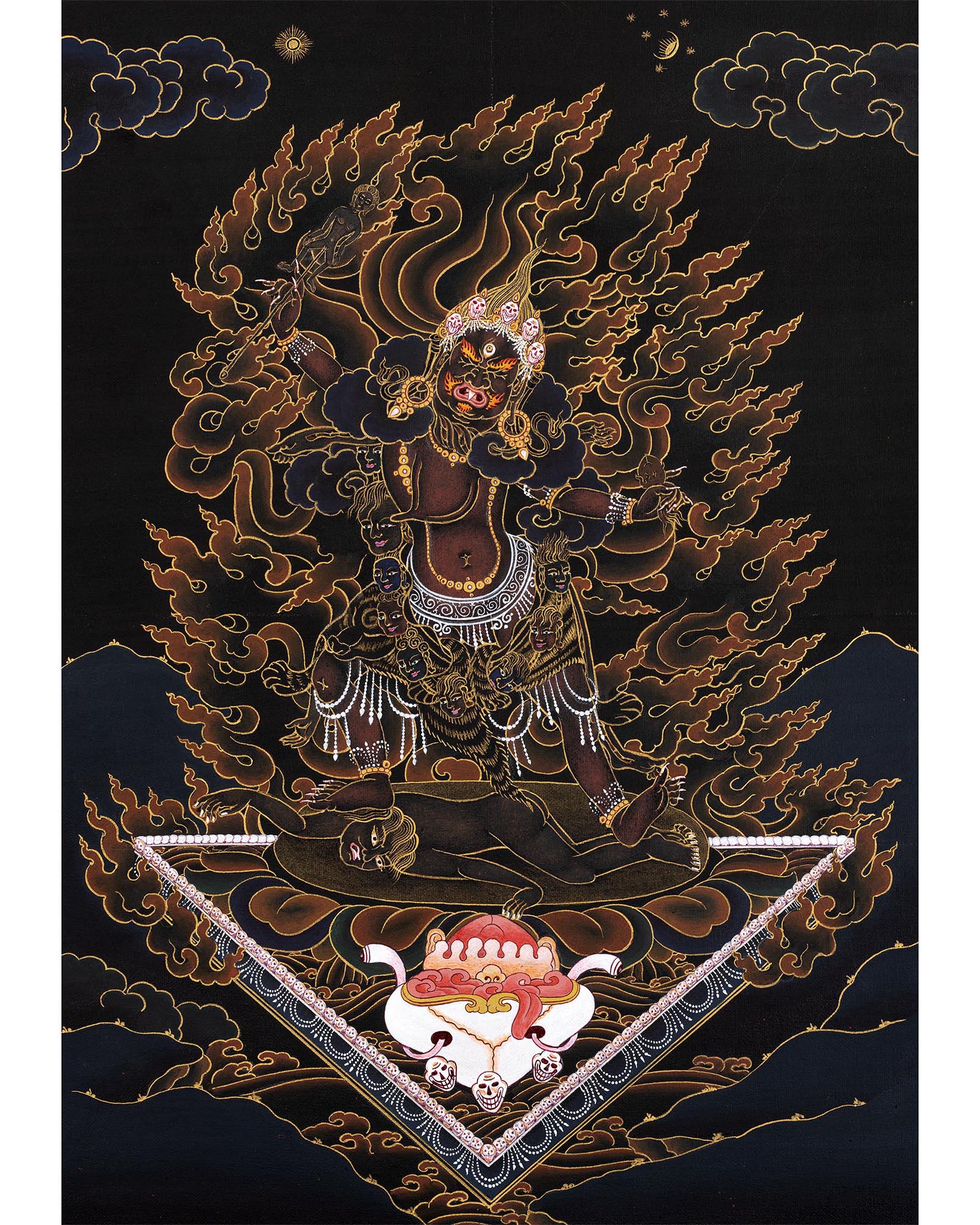 Ekajati Thangka | Tibetan Mahakala Art (includes Brocade)
