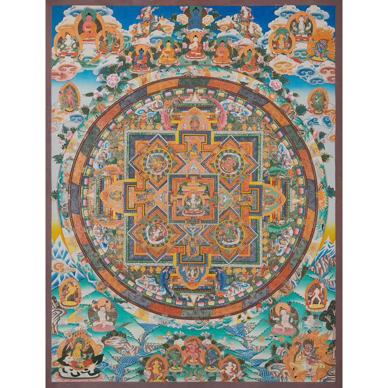 Big 4 Armed Chenrezig Mandala Thangka