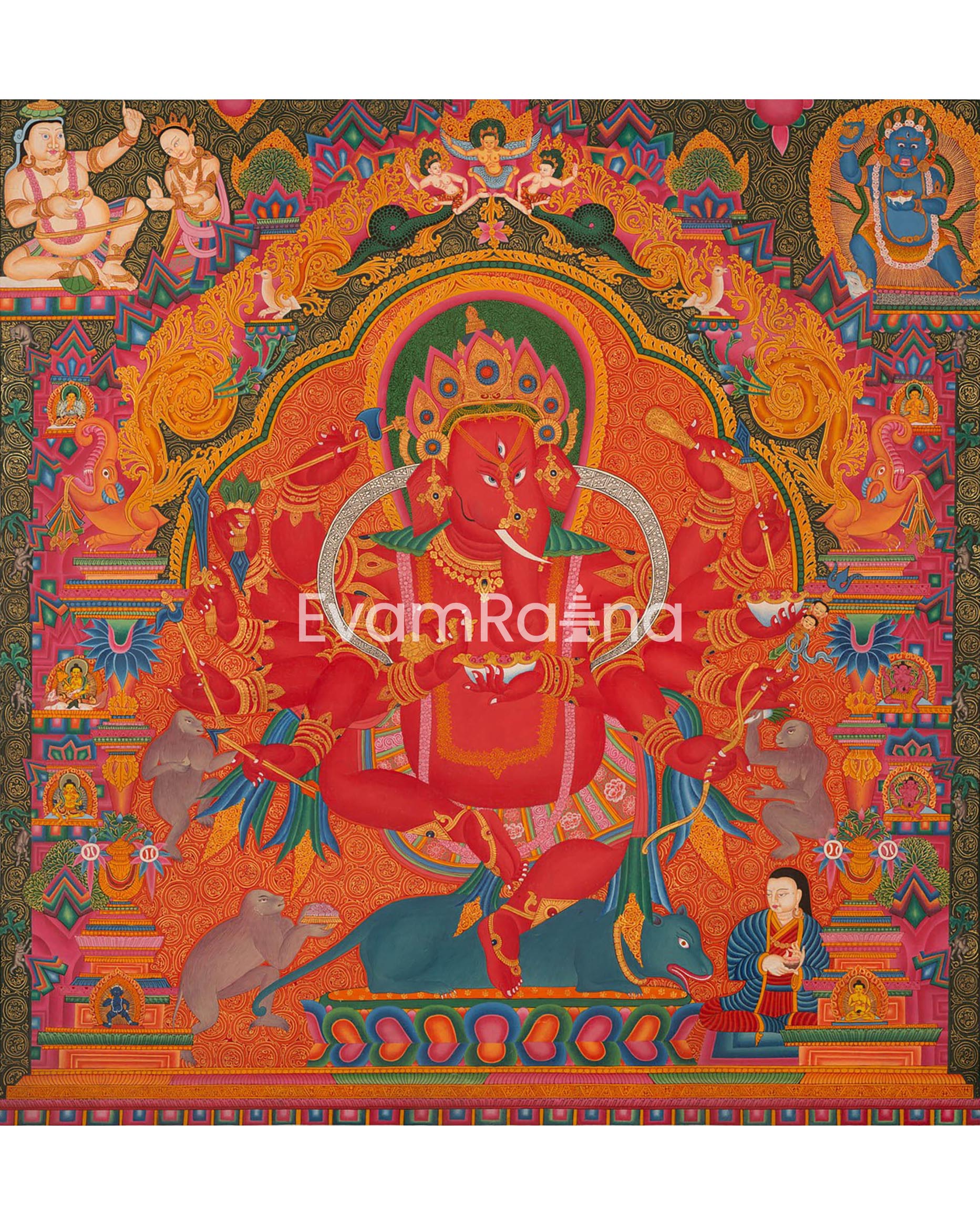 Ganesh Thangka Painting