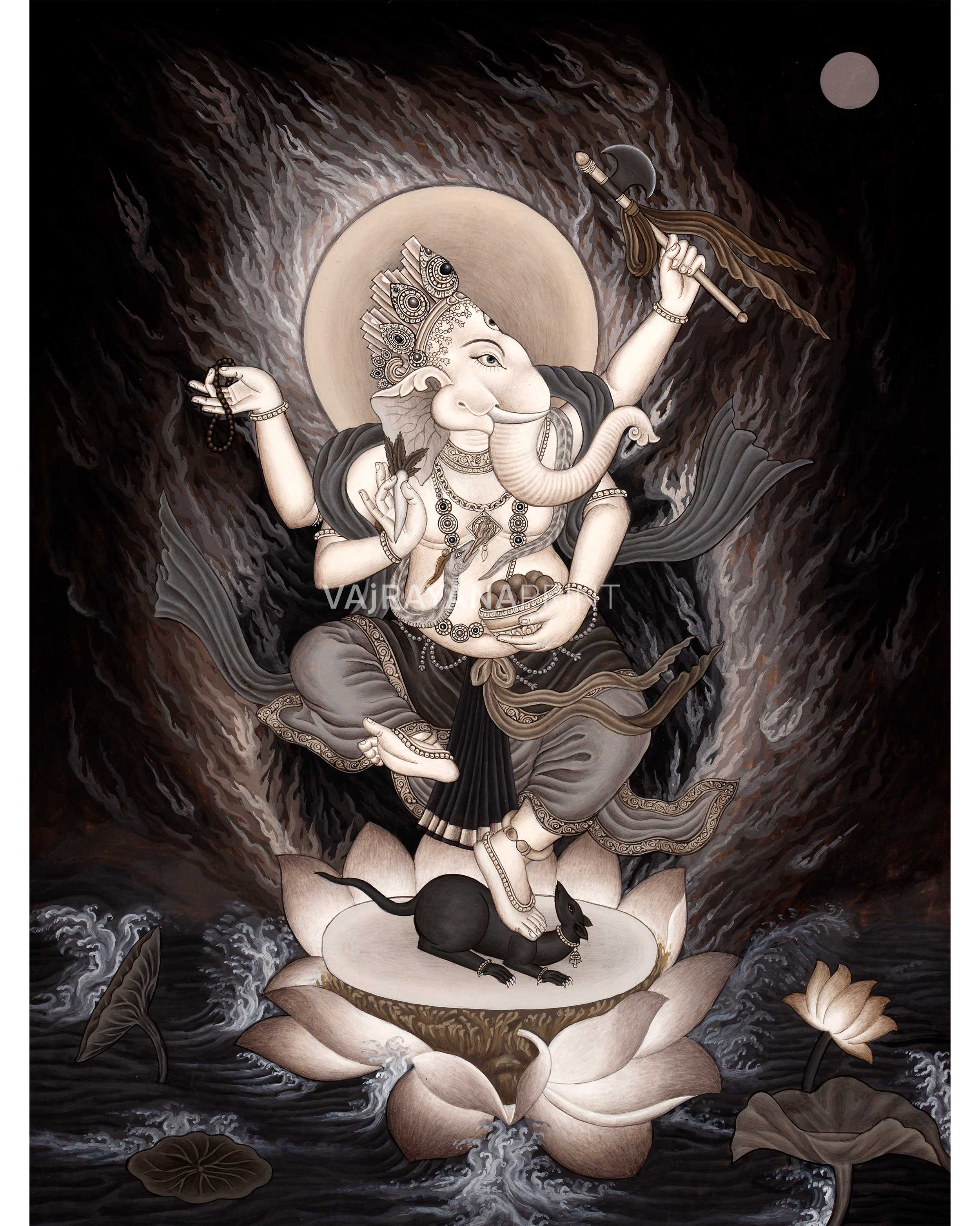praying to ganesha