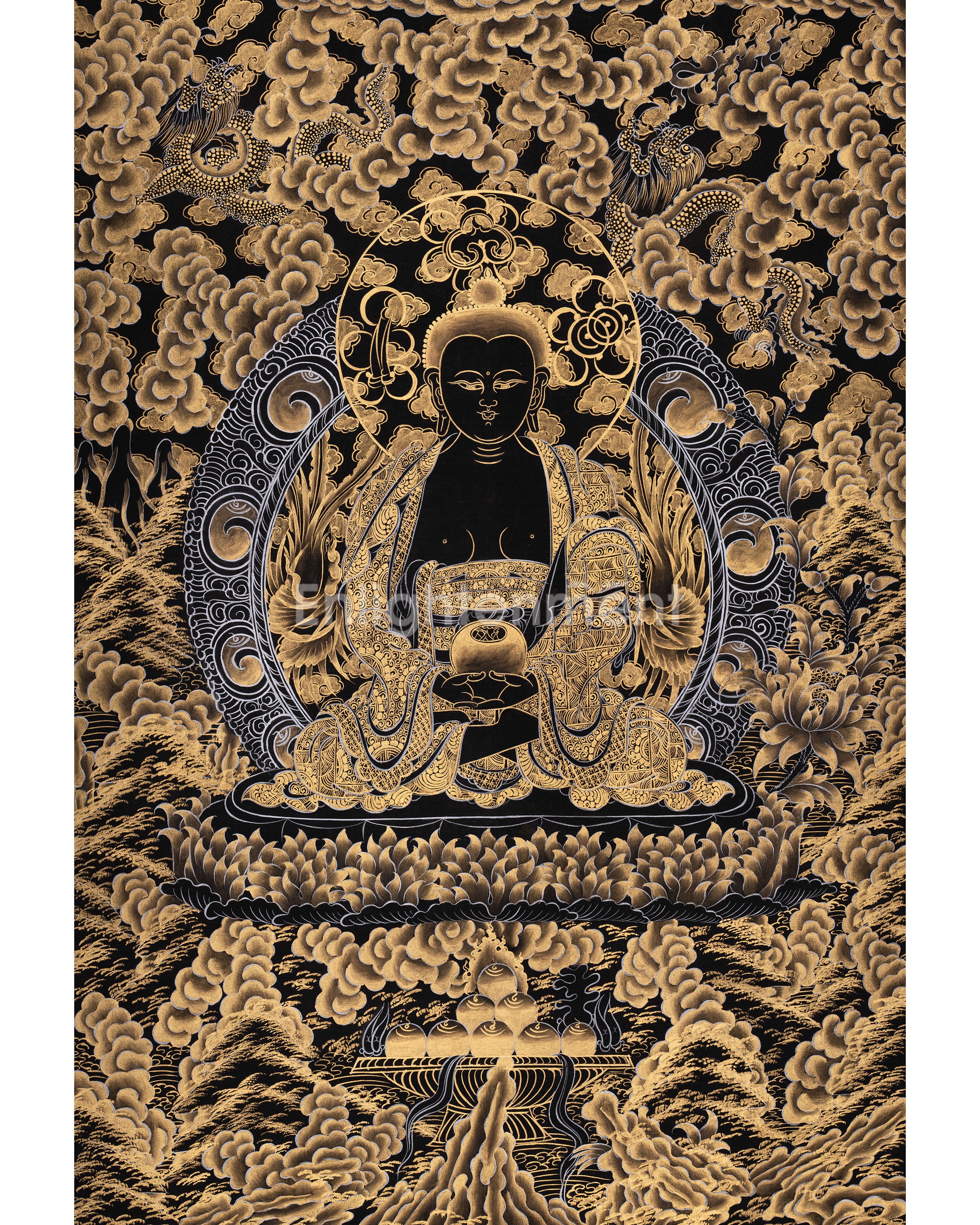Gold Amitabha Buddha Thangka