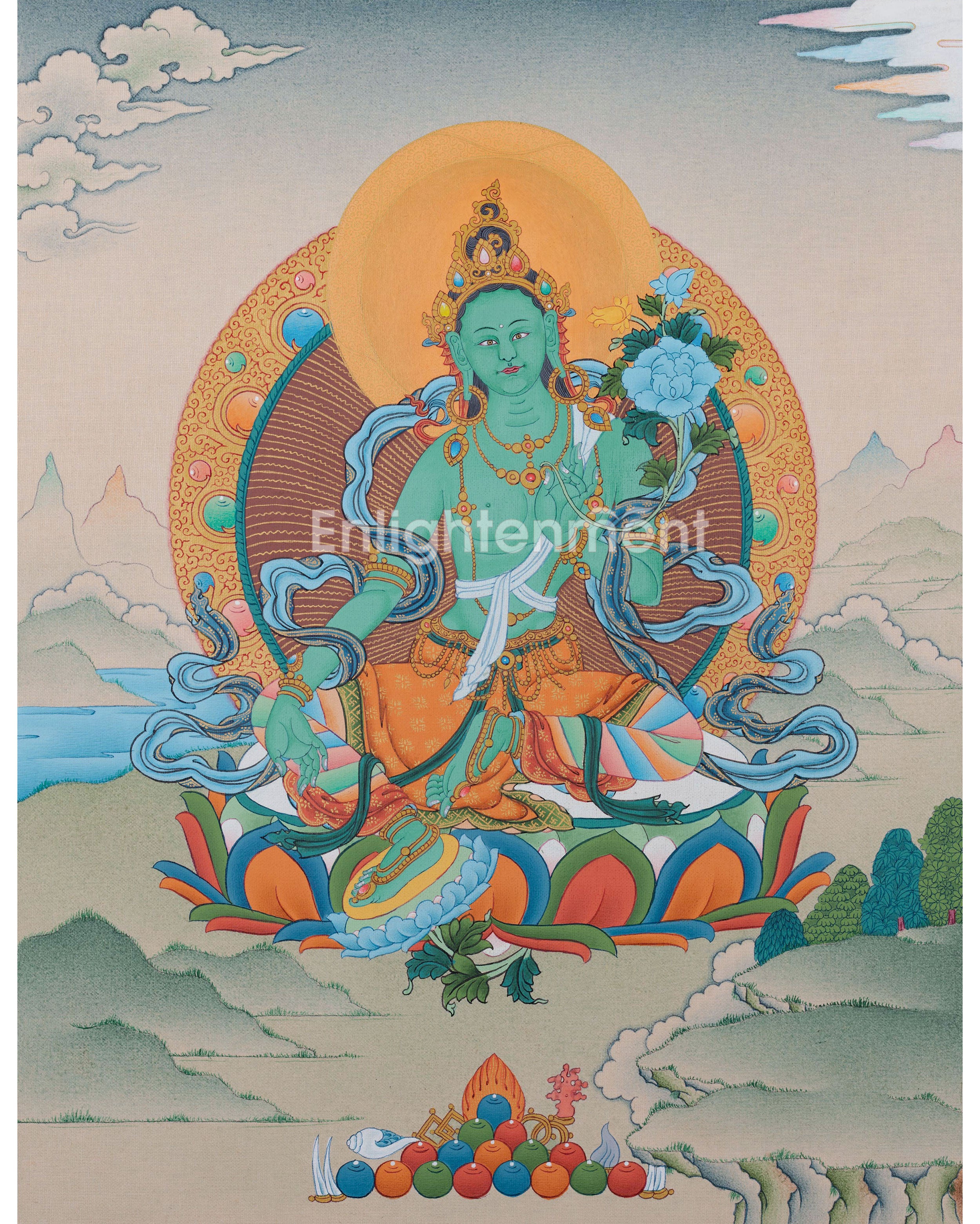 Goddess Green Tara Thangka