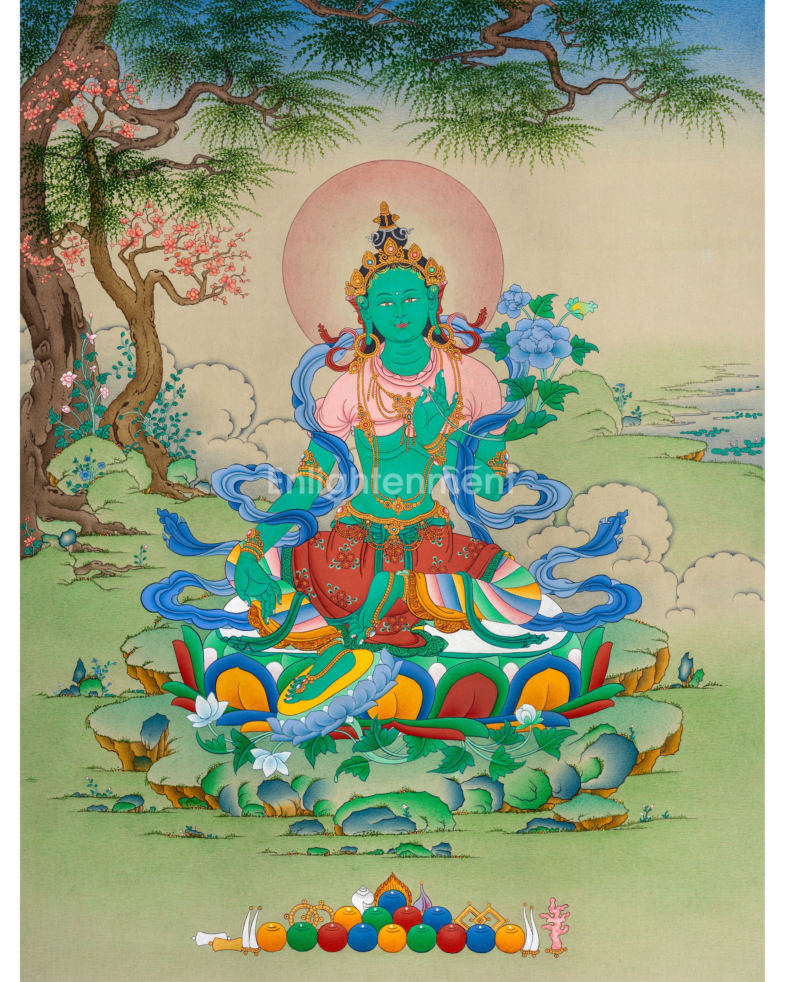An exquisite Masterpiece: Radiant Green Tara