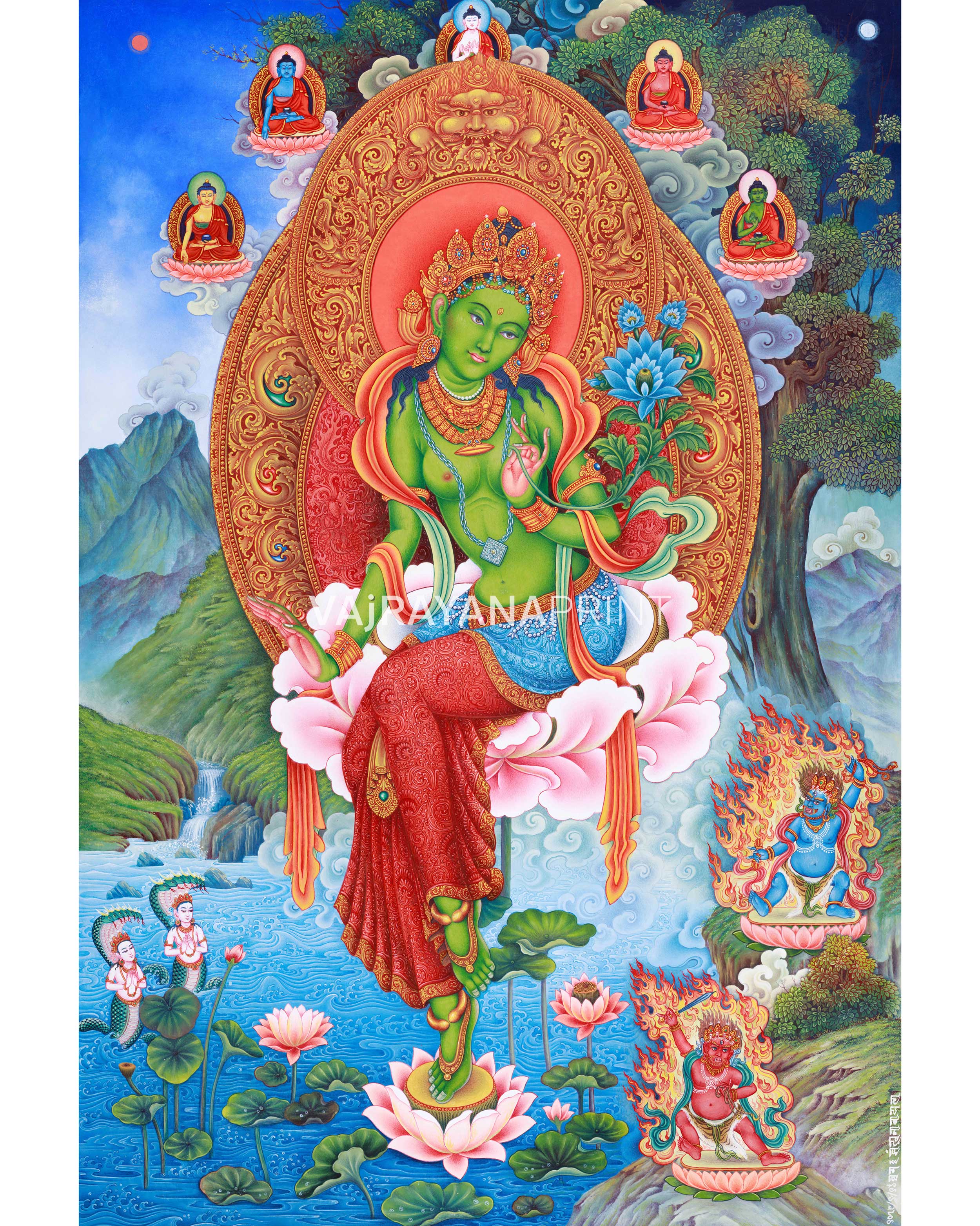 Jetsun Dolma Thangka Print