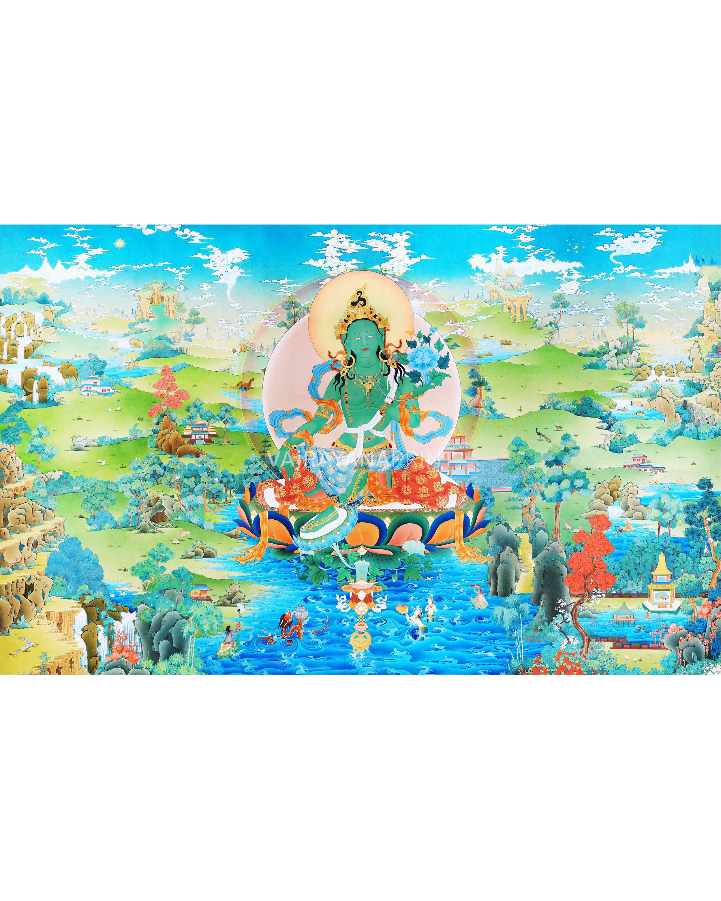Green Tara THangka