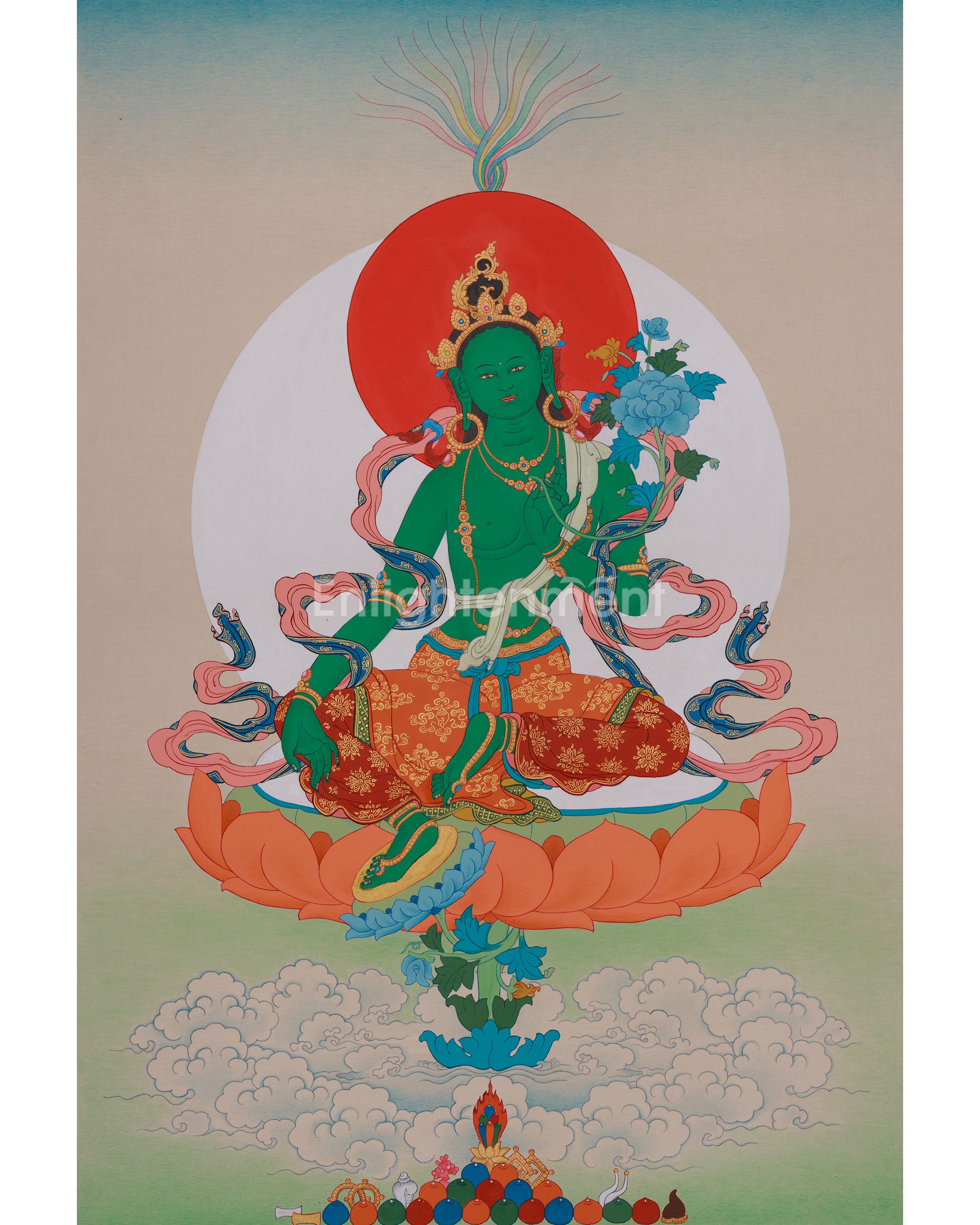 Green Tara Blessing Thangka