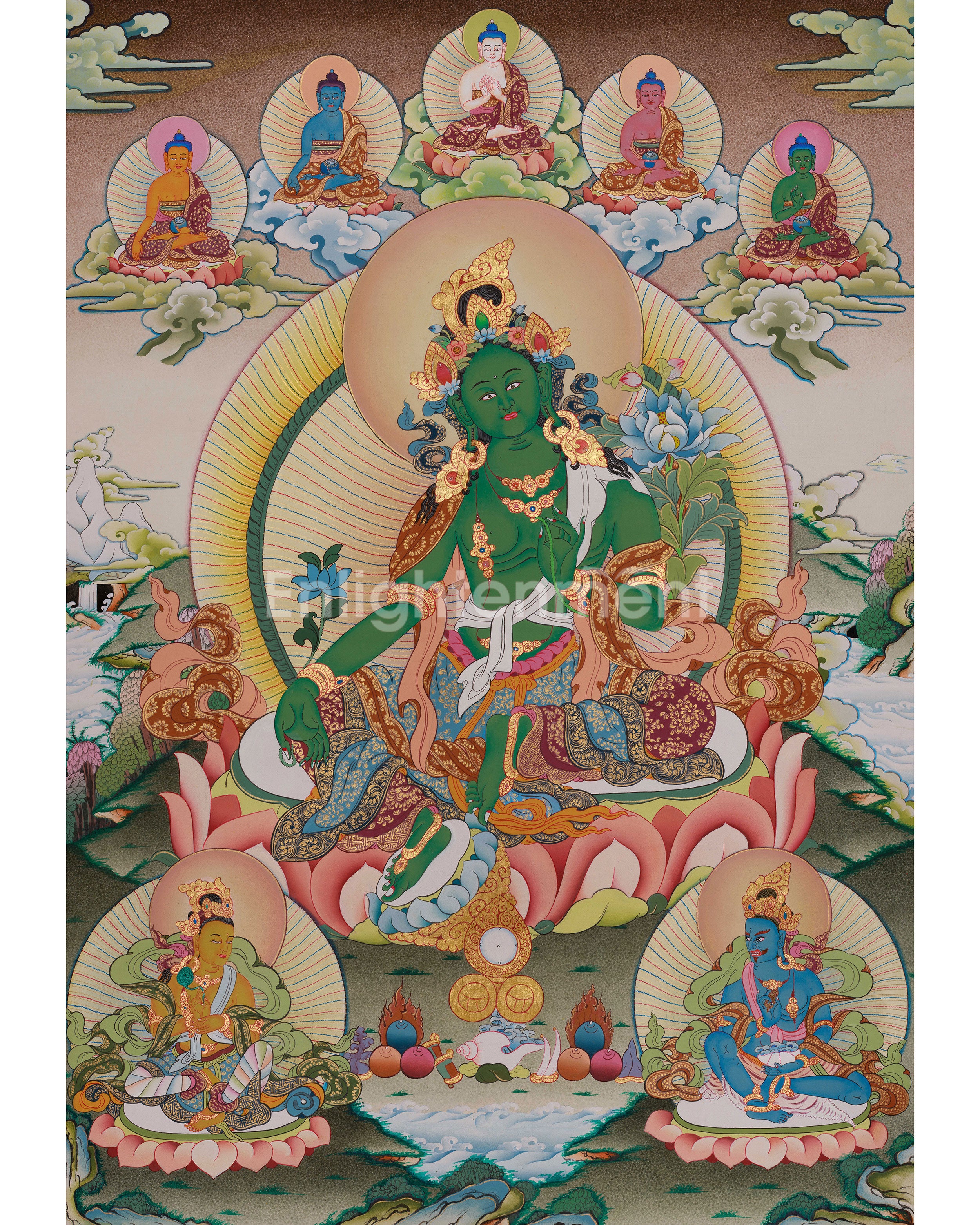 Green Tara Compassion Deity Art