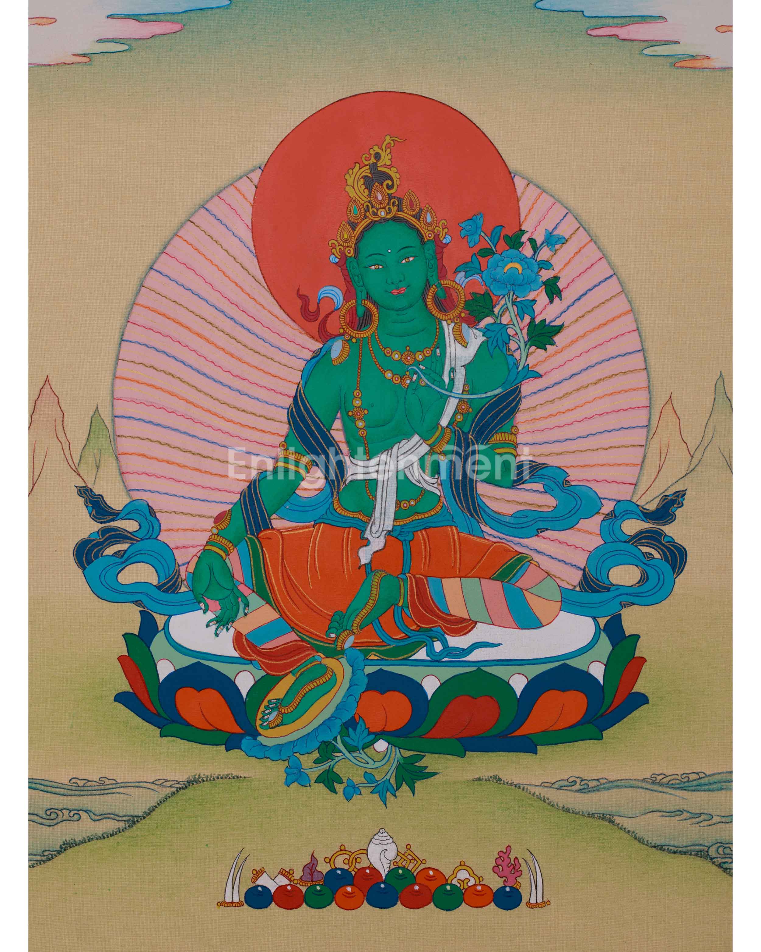 Green Tara Deity Art