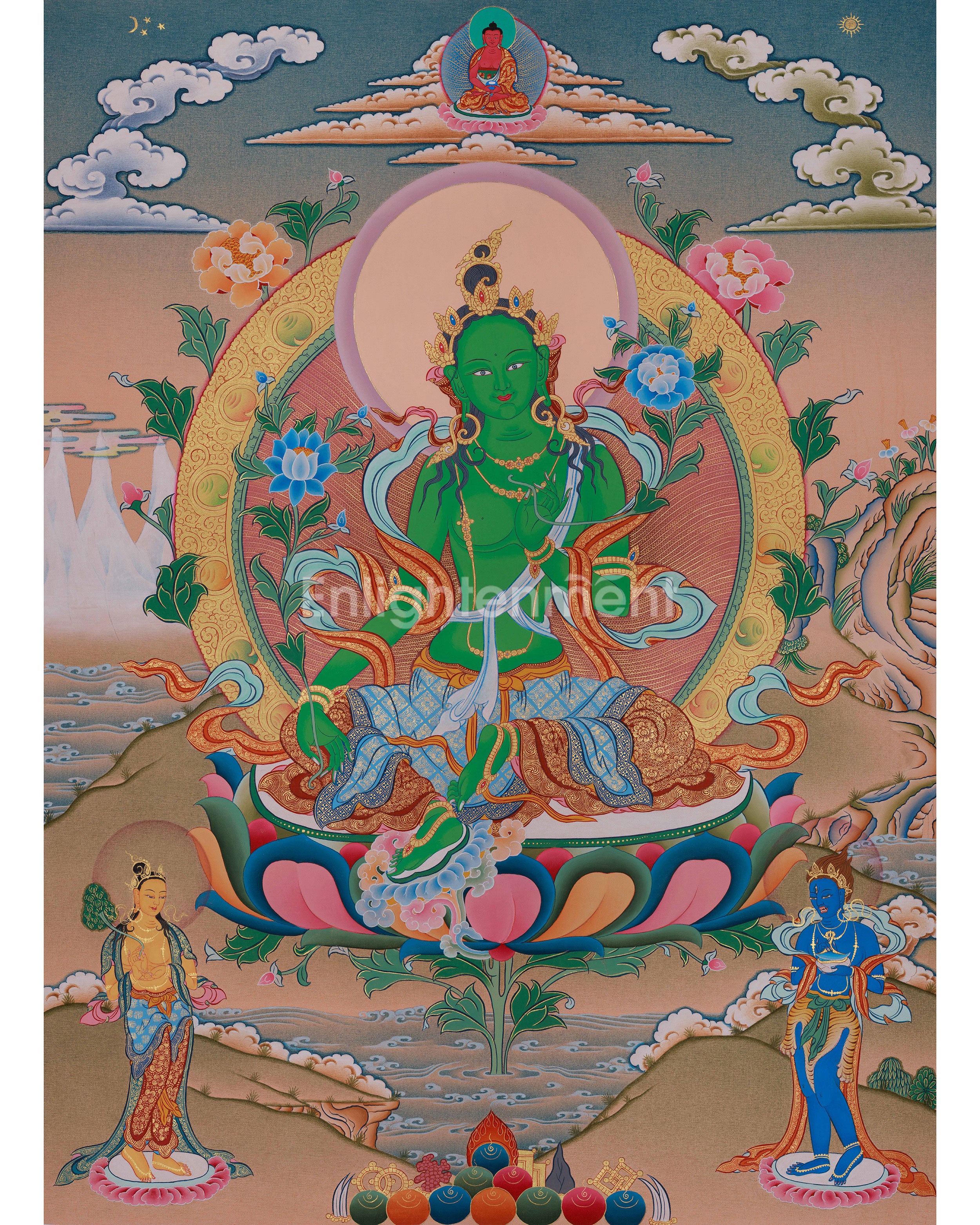 Green Tara Healing and Protection Art