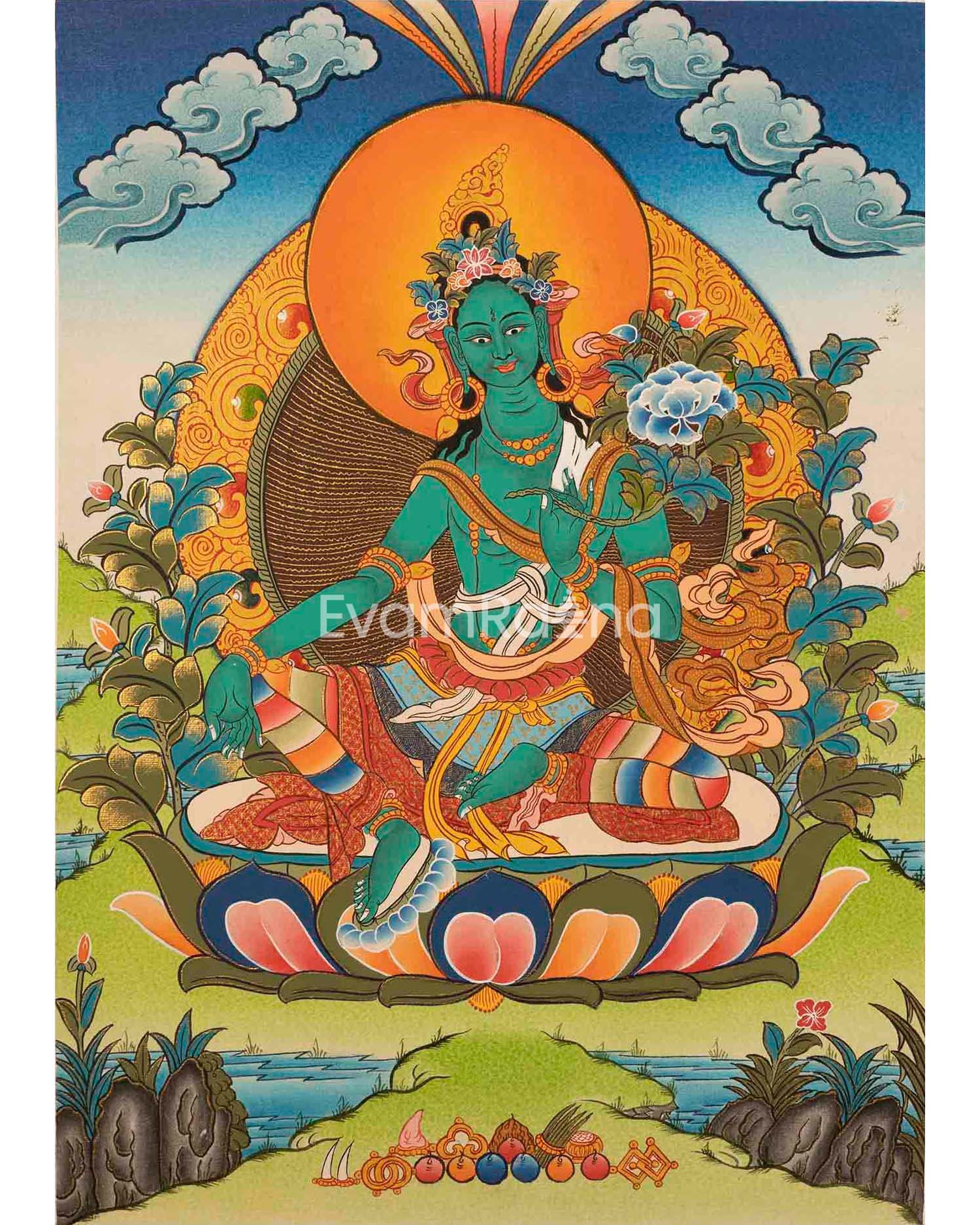 Green Tara Thangka | Mother of Liberation 
