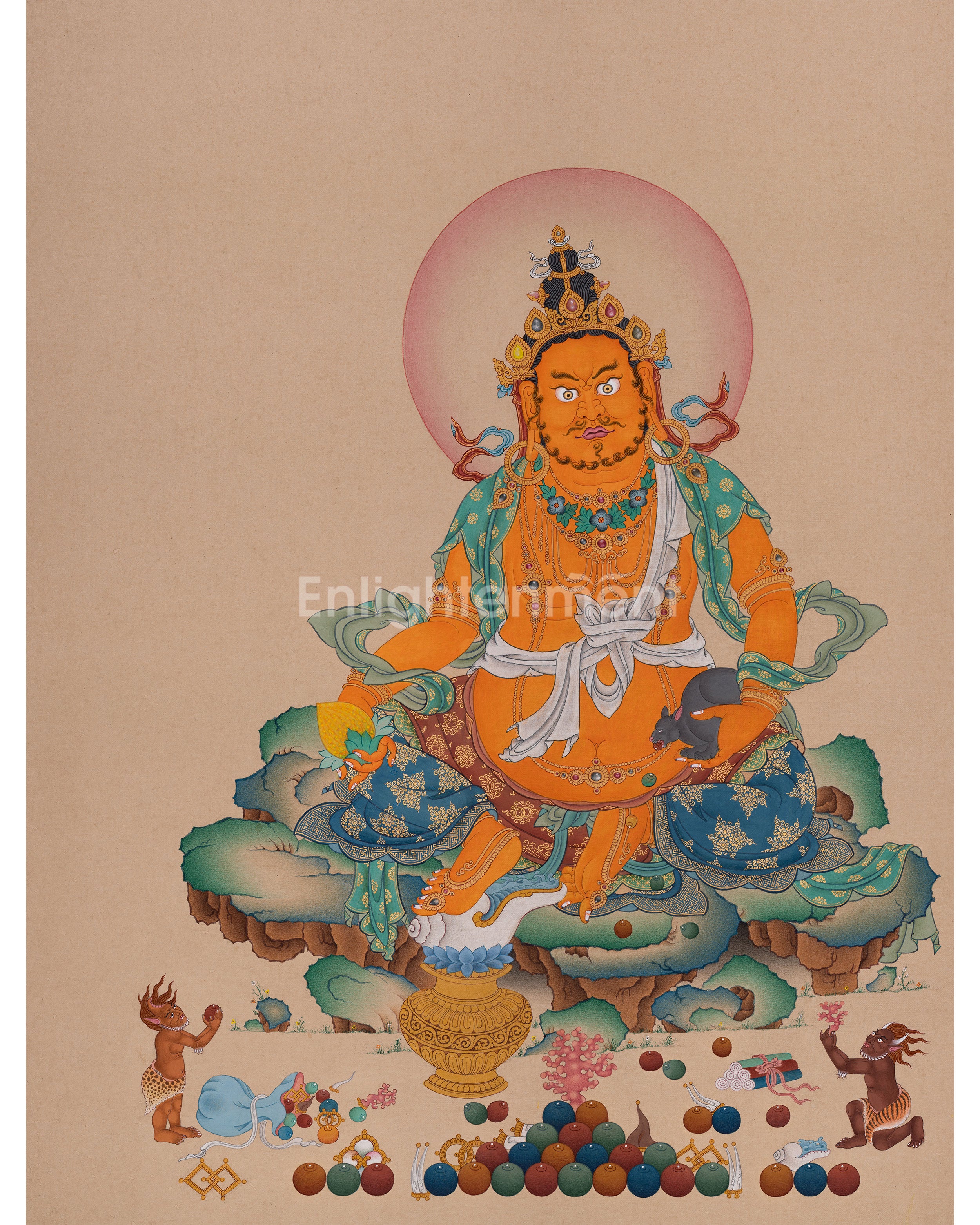 Guardian of Wealth Dzambhala Thangka