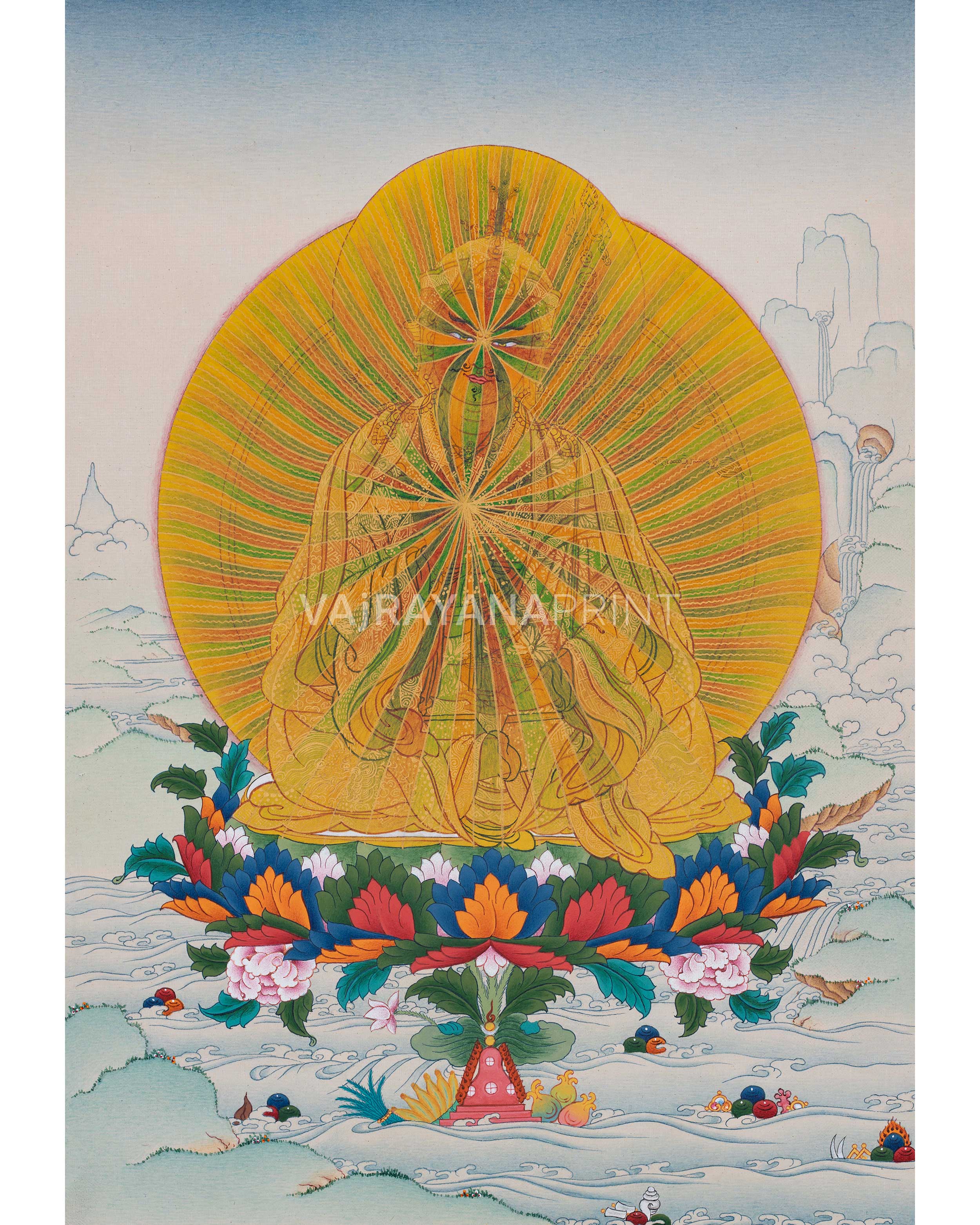 Guru Rinpoche In Rainbow Body