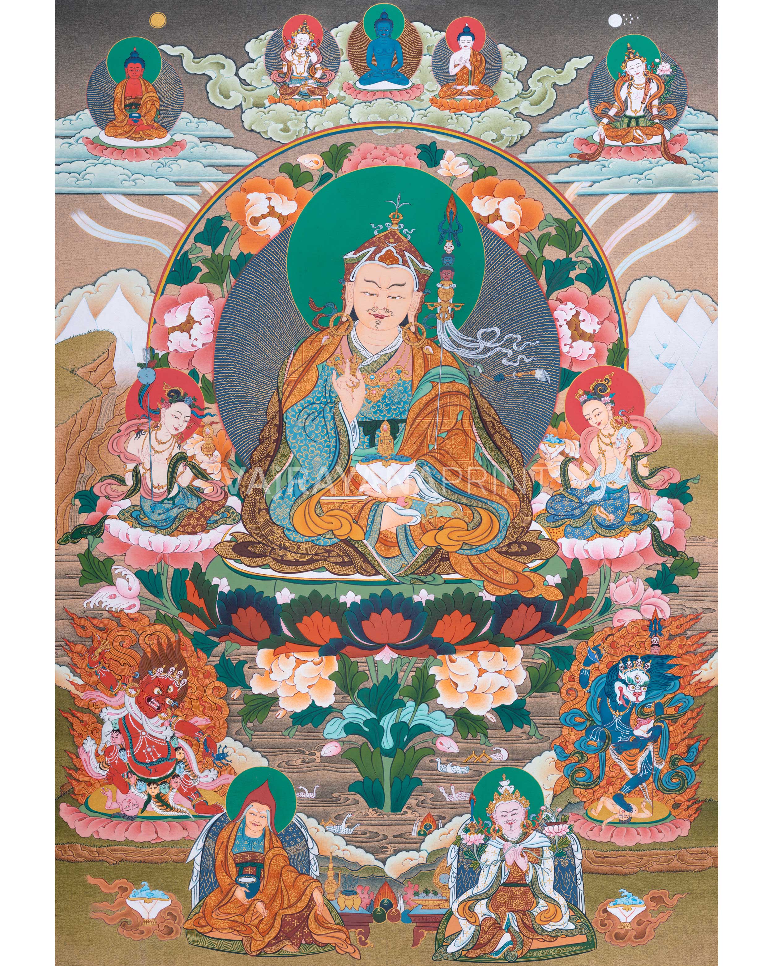 Guru Padmasambhava Thangka Print