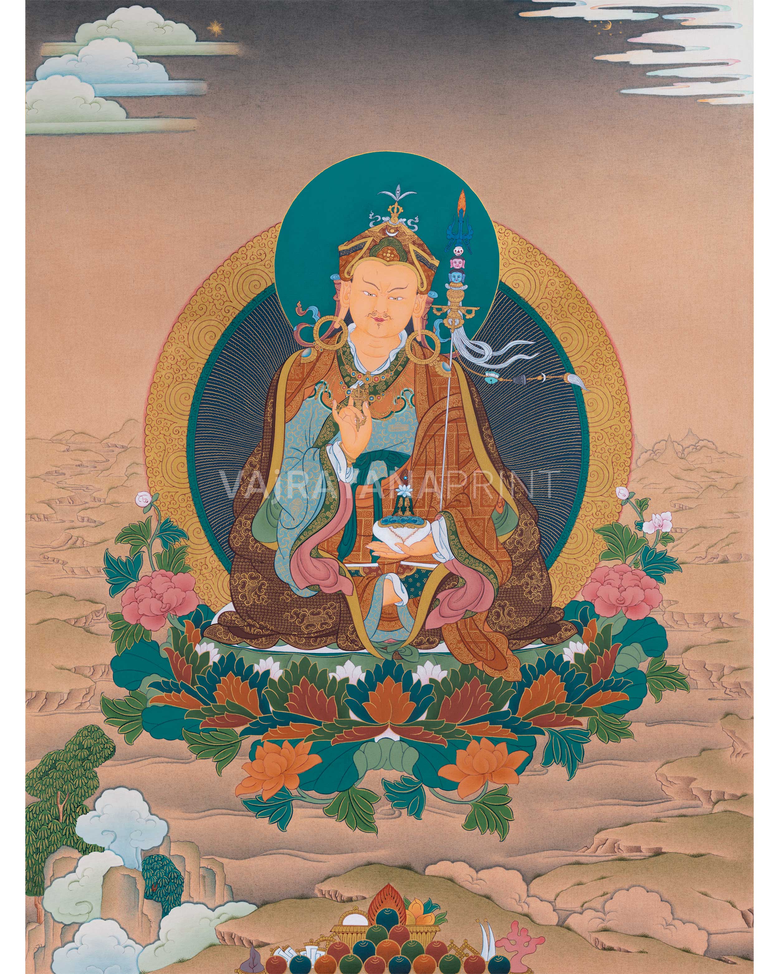 Thangka Print Of Lotus-Born Master