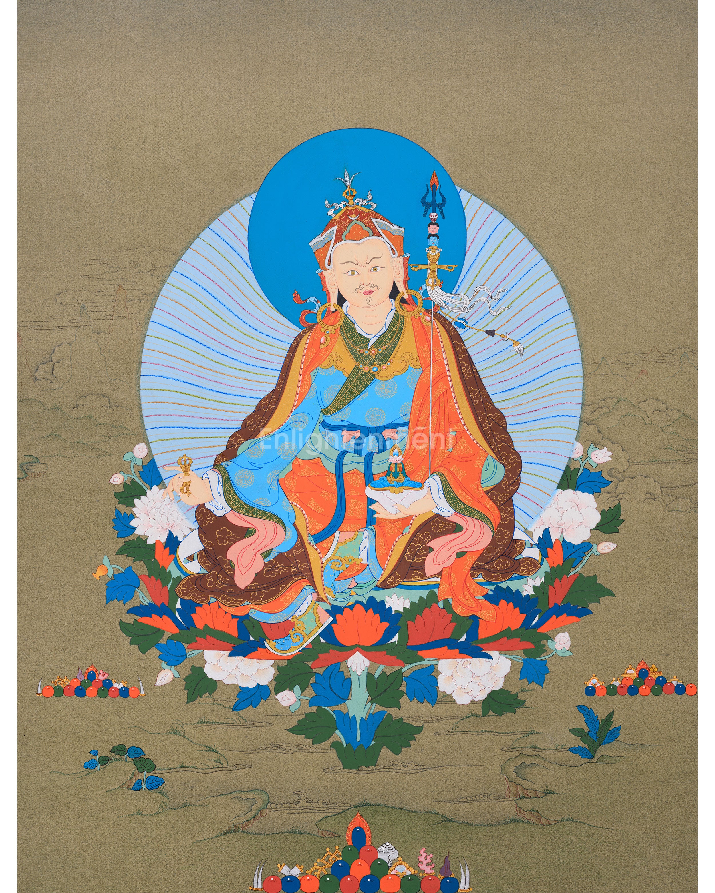 Padmasambhava: The Second Buddha Thangka | Detailed Artwork of Guru Rinpoche