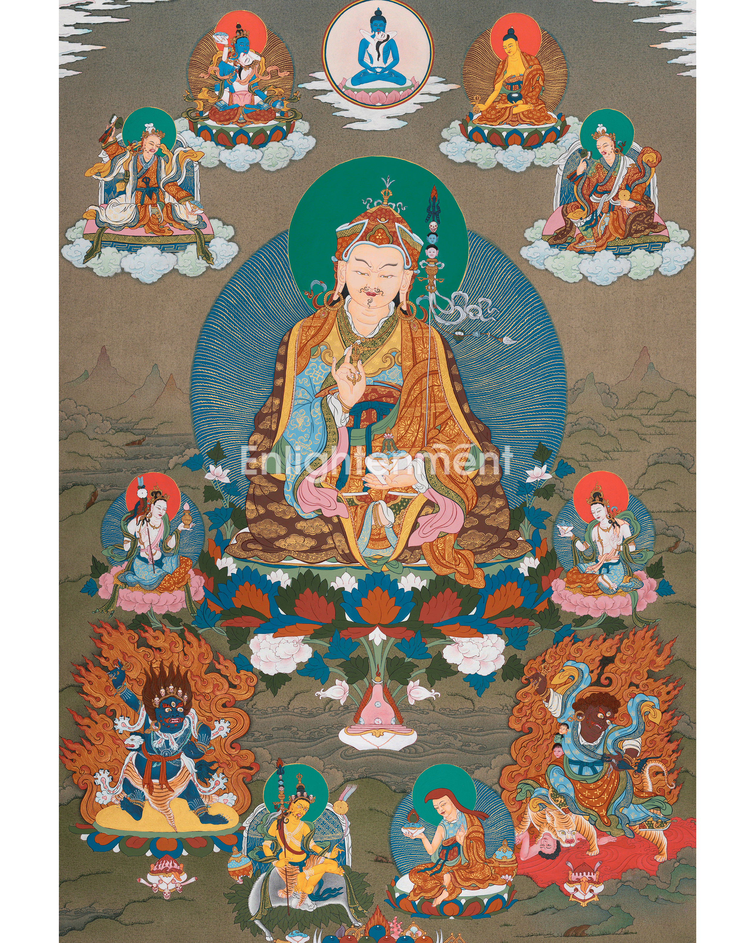 Traditional Hand Painted Guru Sangye Thangka