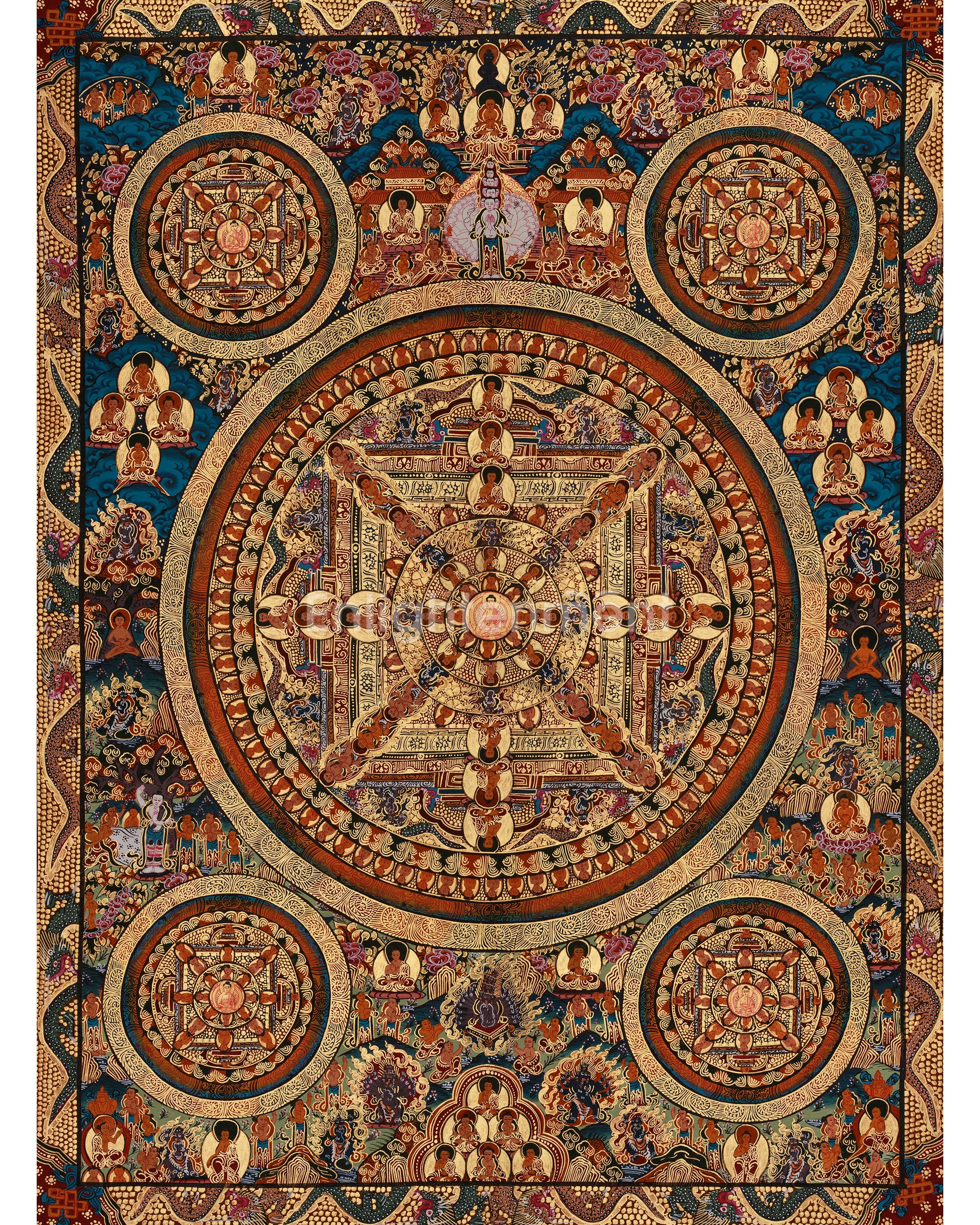 Hand-Painted Buddha Mandala Art