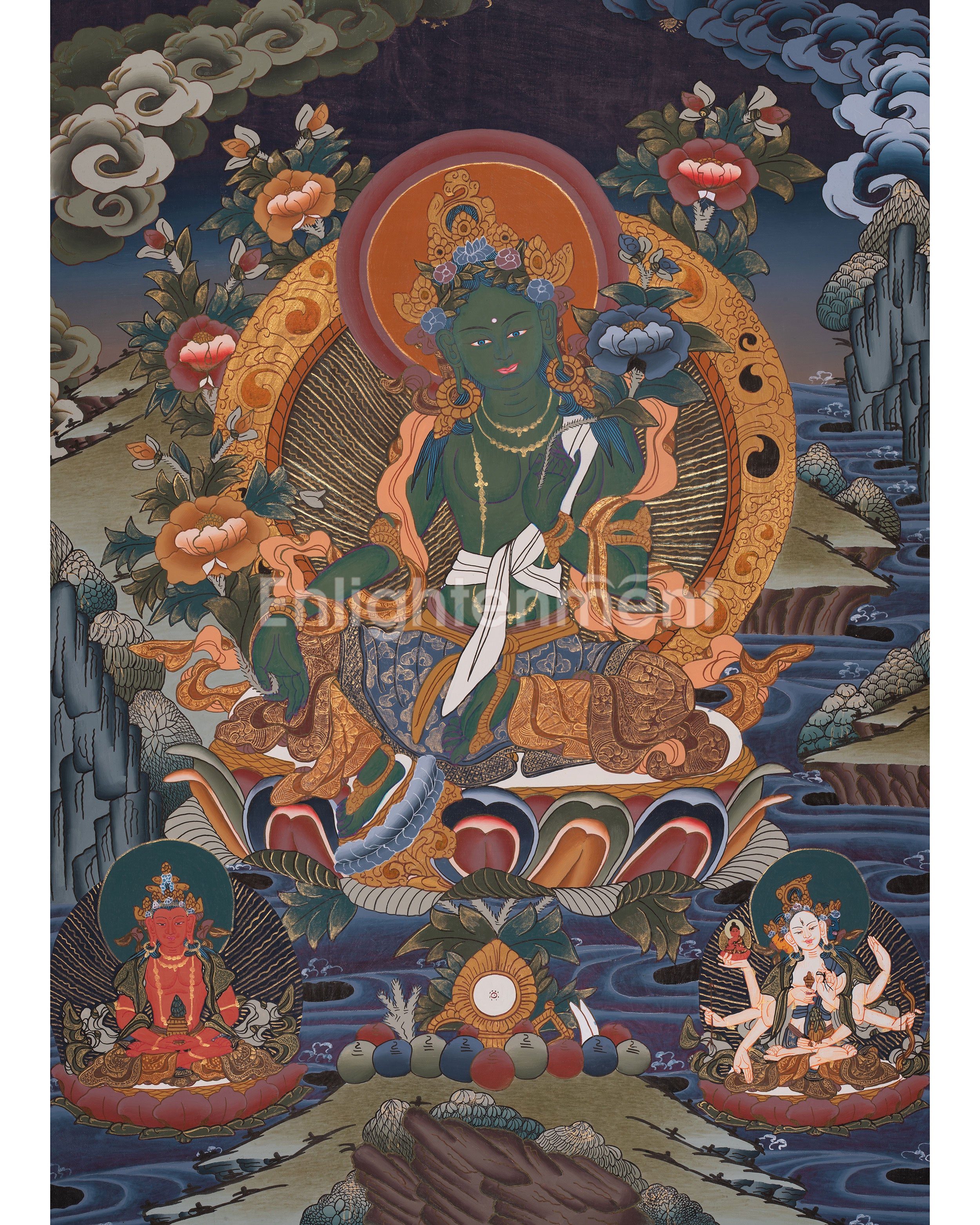 Hand-Painted Green Tara