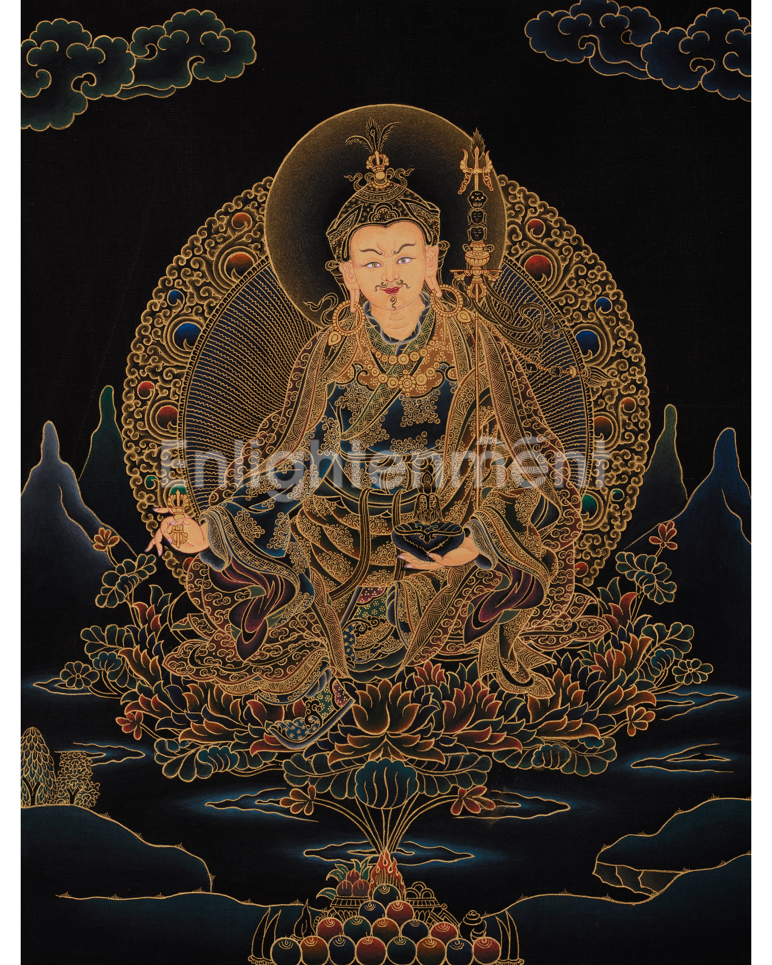 Hand-Painted Guru Rinpoche