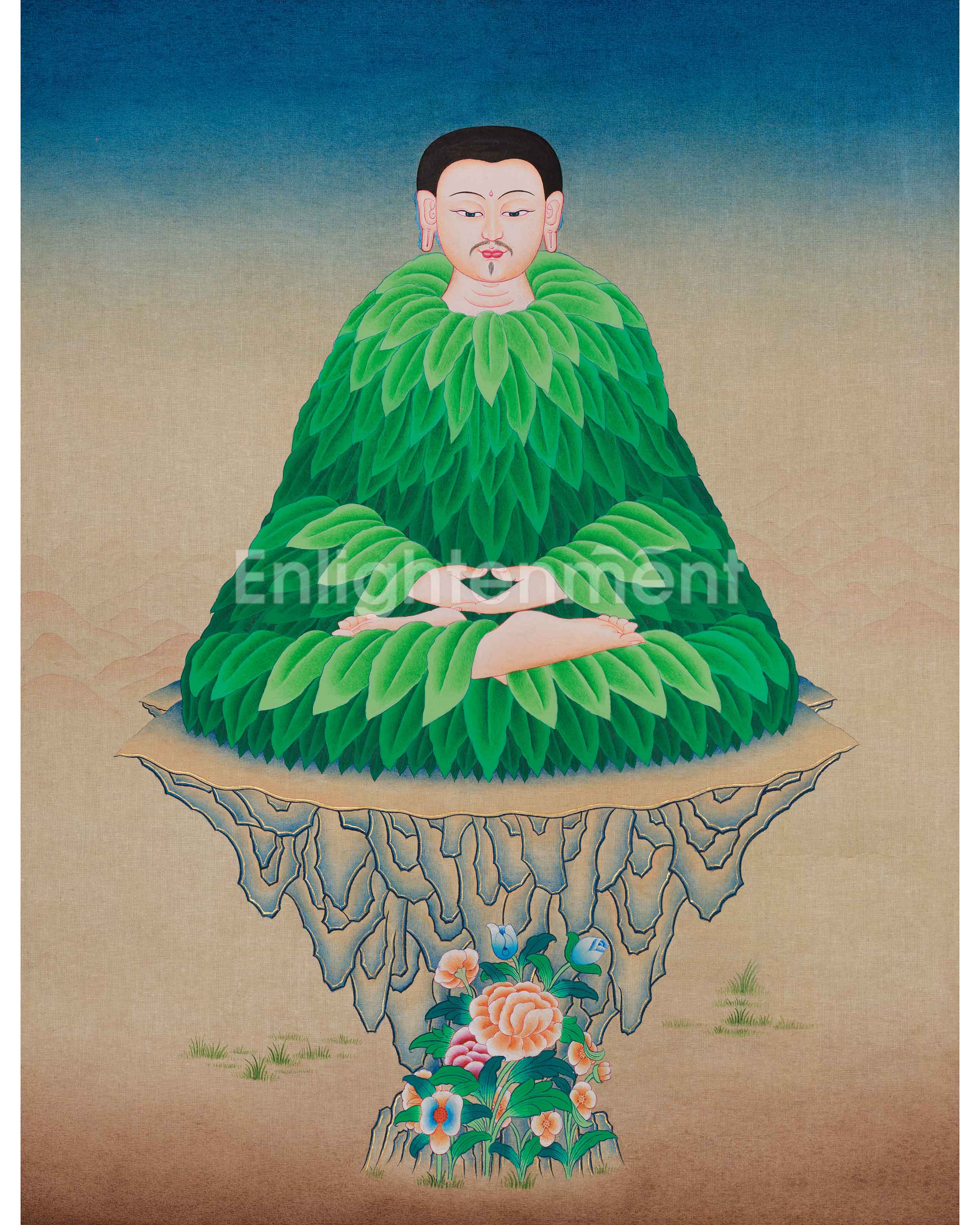 Hand-Painted Mahasiddha Udilipa Thangka